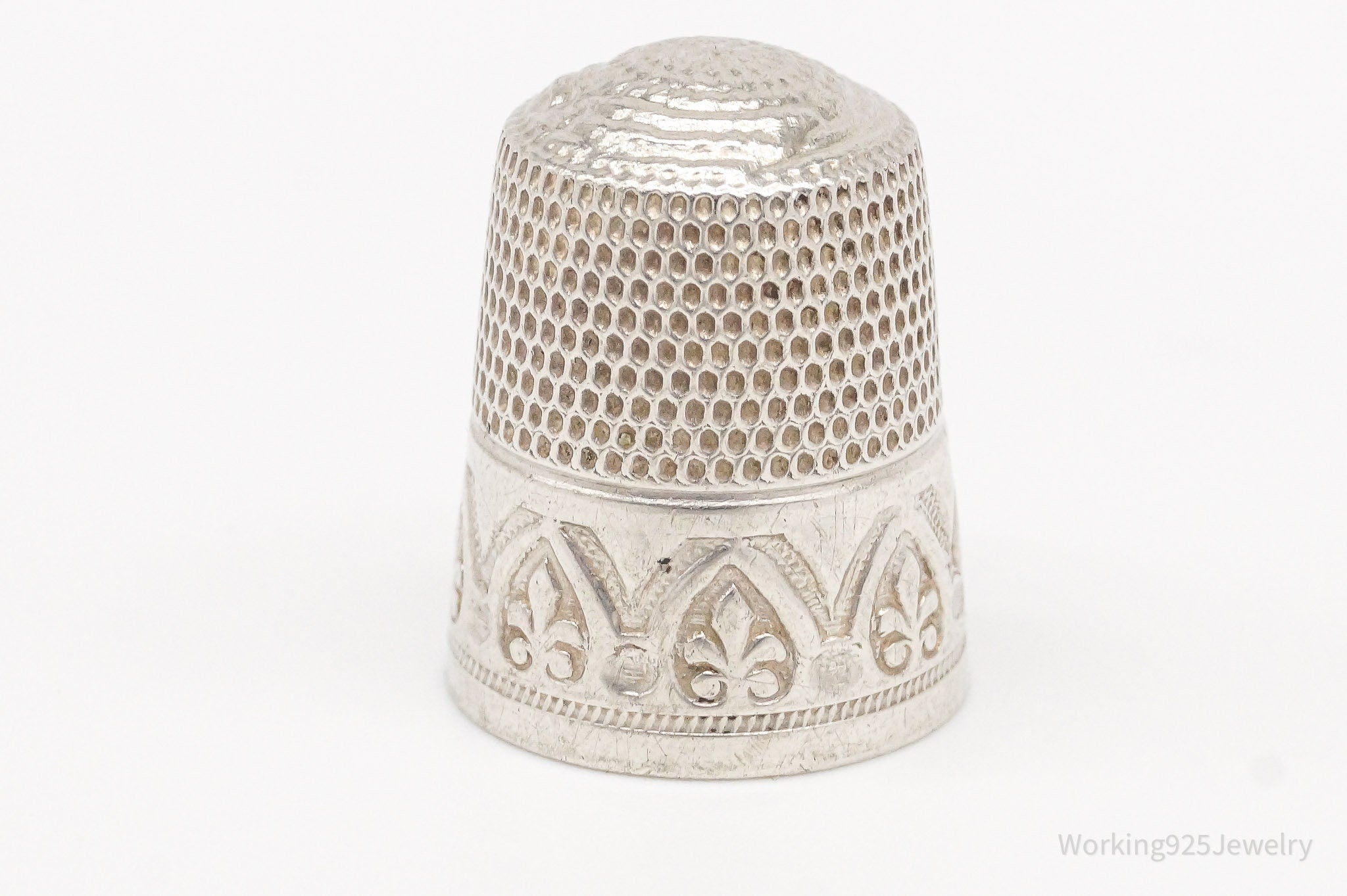 Victorian Antique Simons Bros & Co Sterling Silver Thimble Size 8