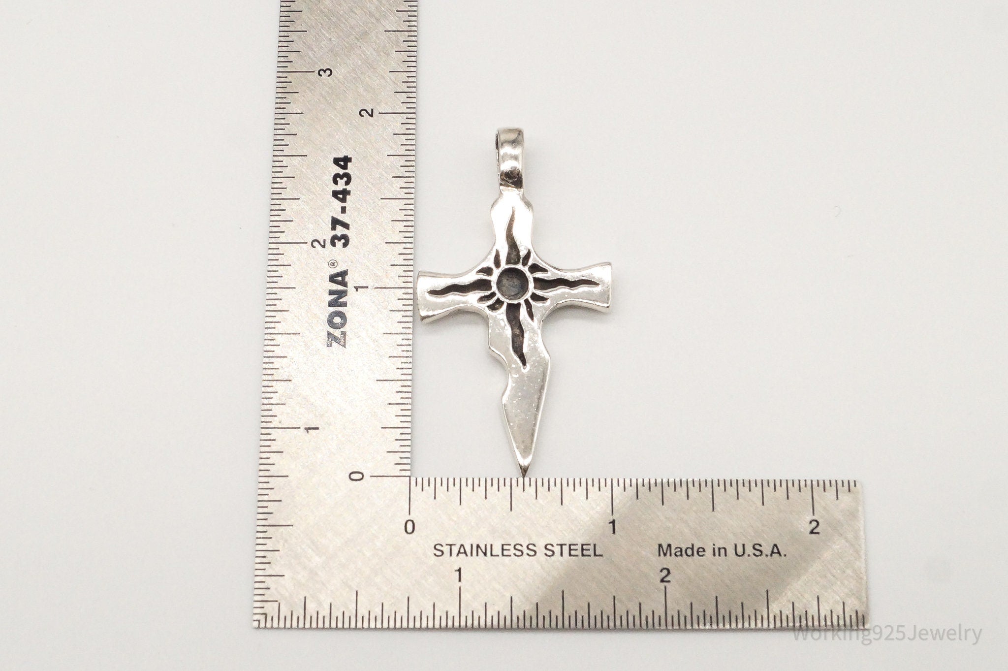 Vintage Cross Sterling Silver Pendant