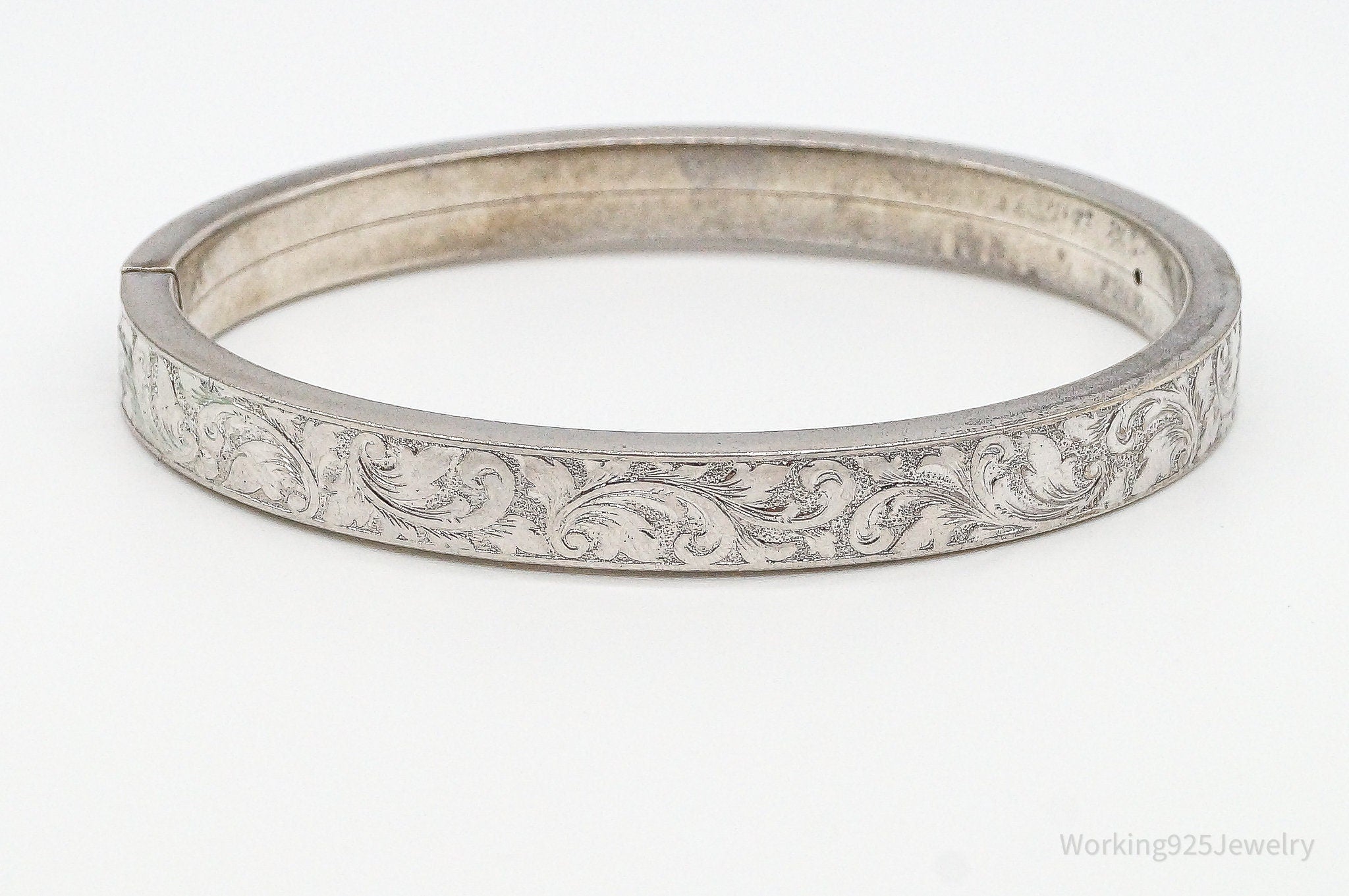 Antique Art Nouveau Pattern 835 Silver Bracelet