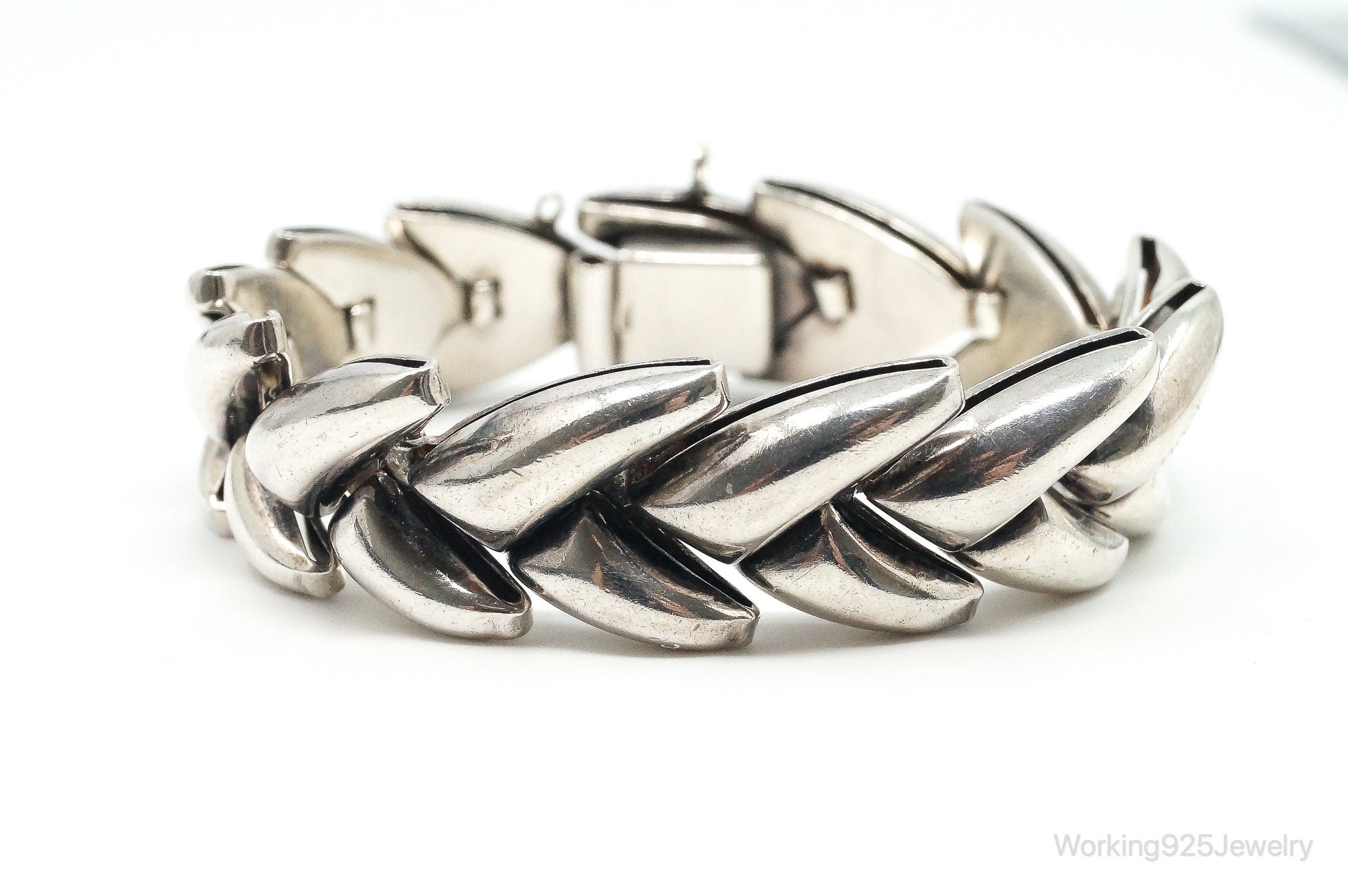 Vintage Designer LBP Modernist 800 Silver Bracelet