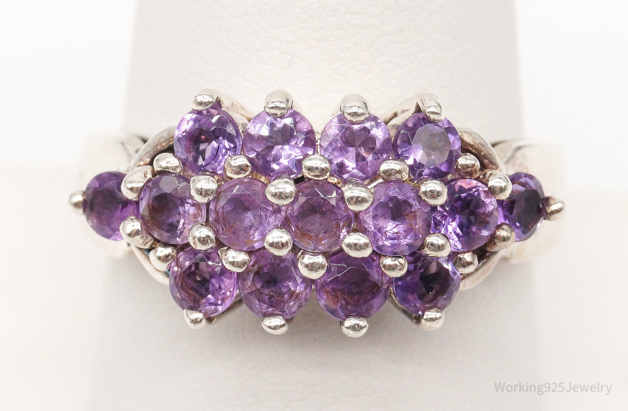 Vintage Amethyst Sterling Silver Ring Size 9