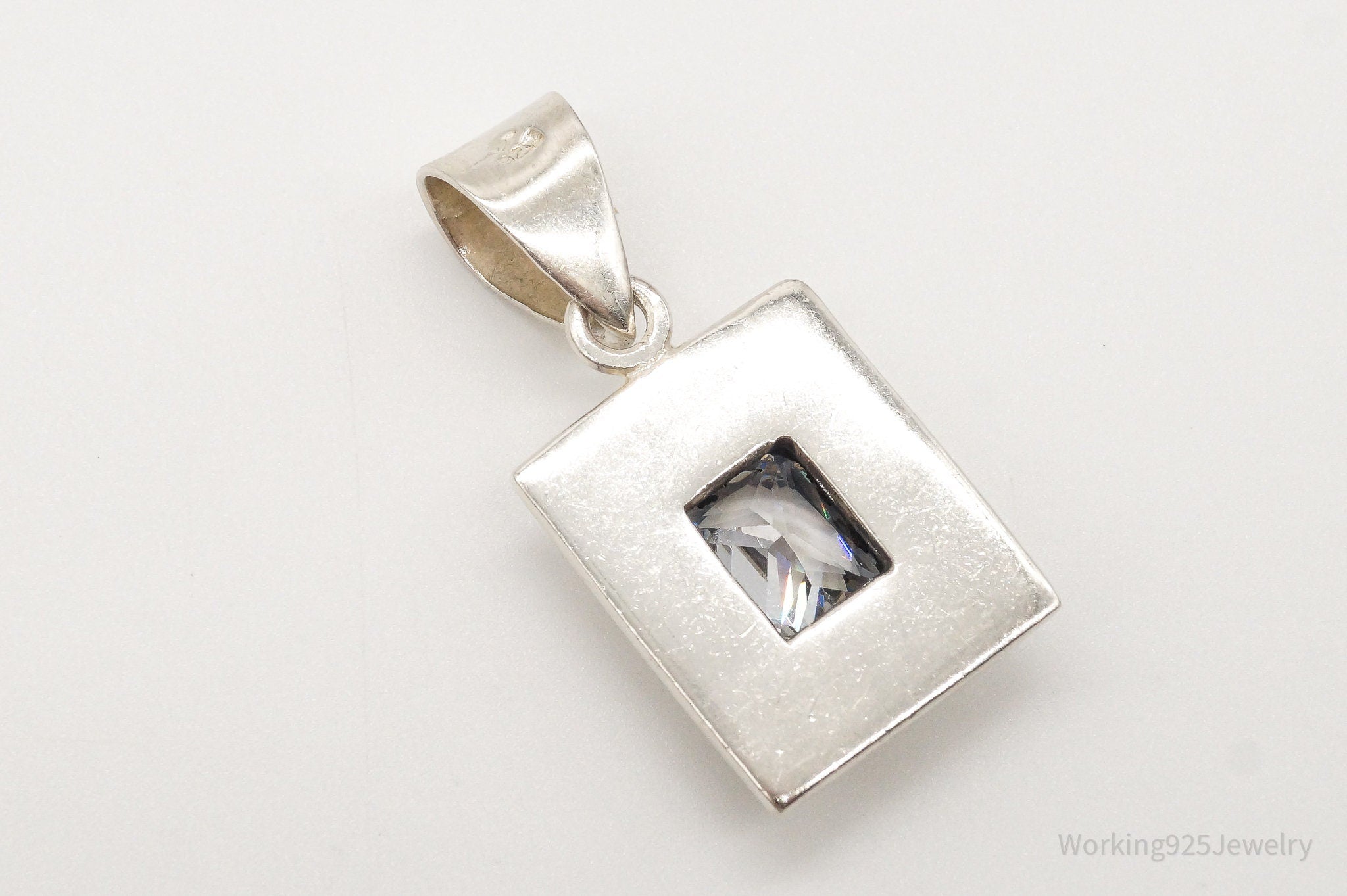 Designer Silpada Retired Cubic Zirconia Sterling Silver Pendant