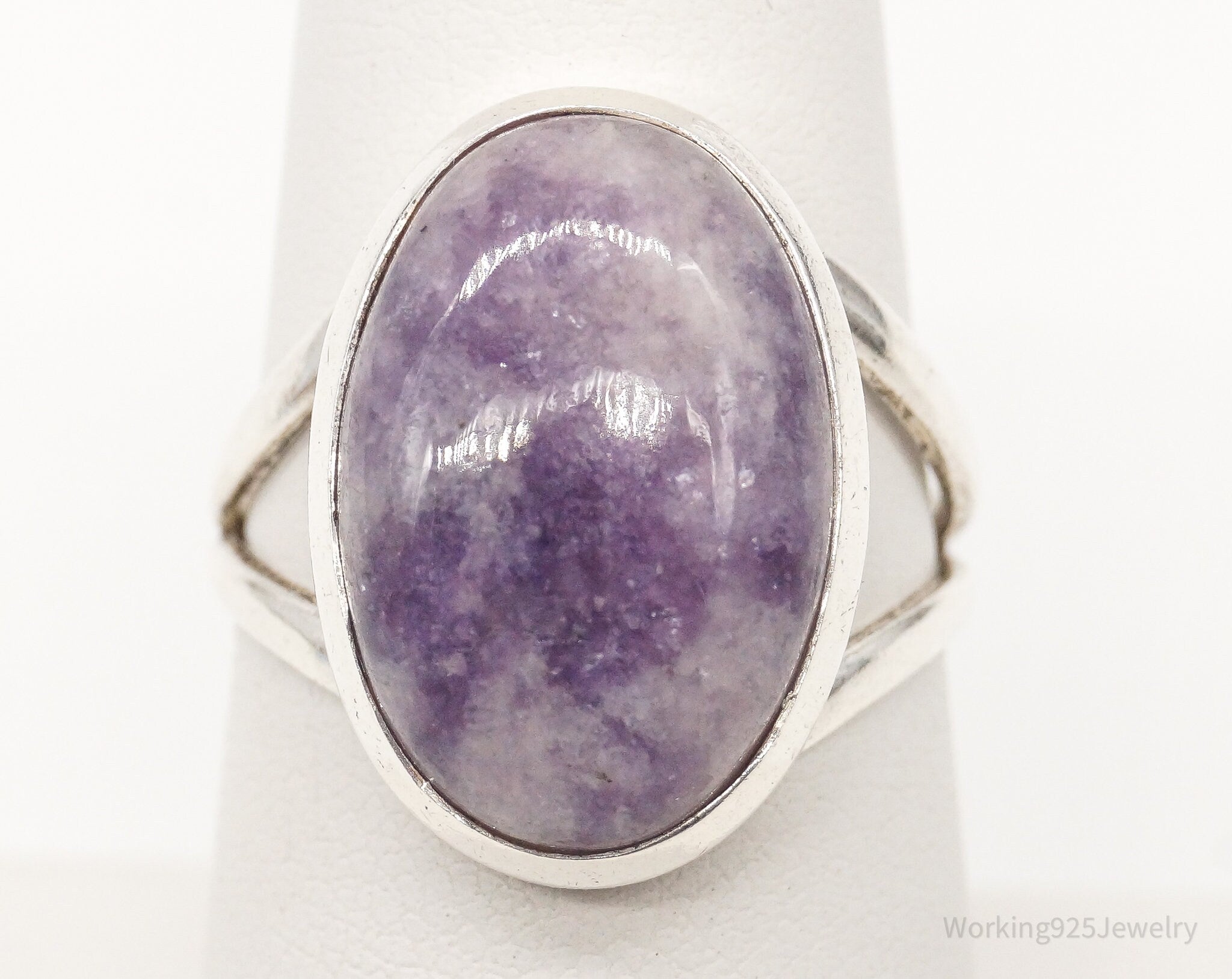 Vintage Amethyst Sterling Silver Ring - Size 6.75