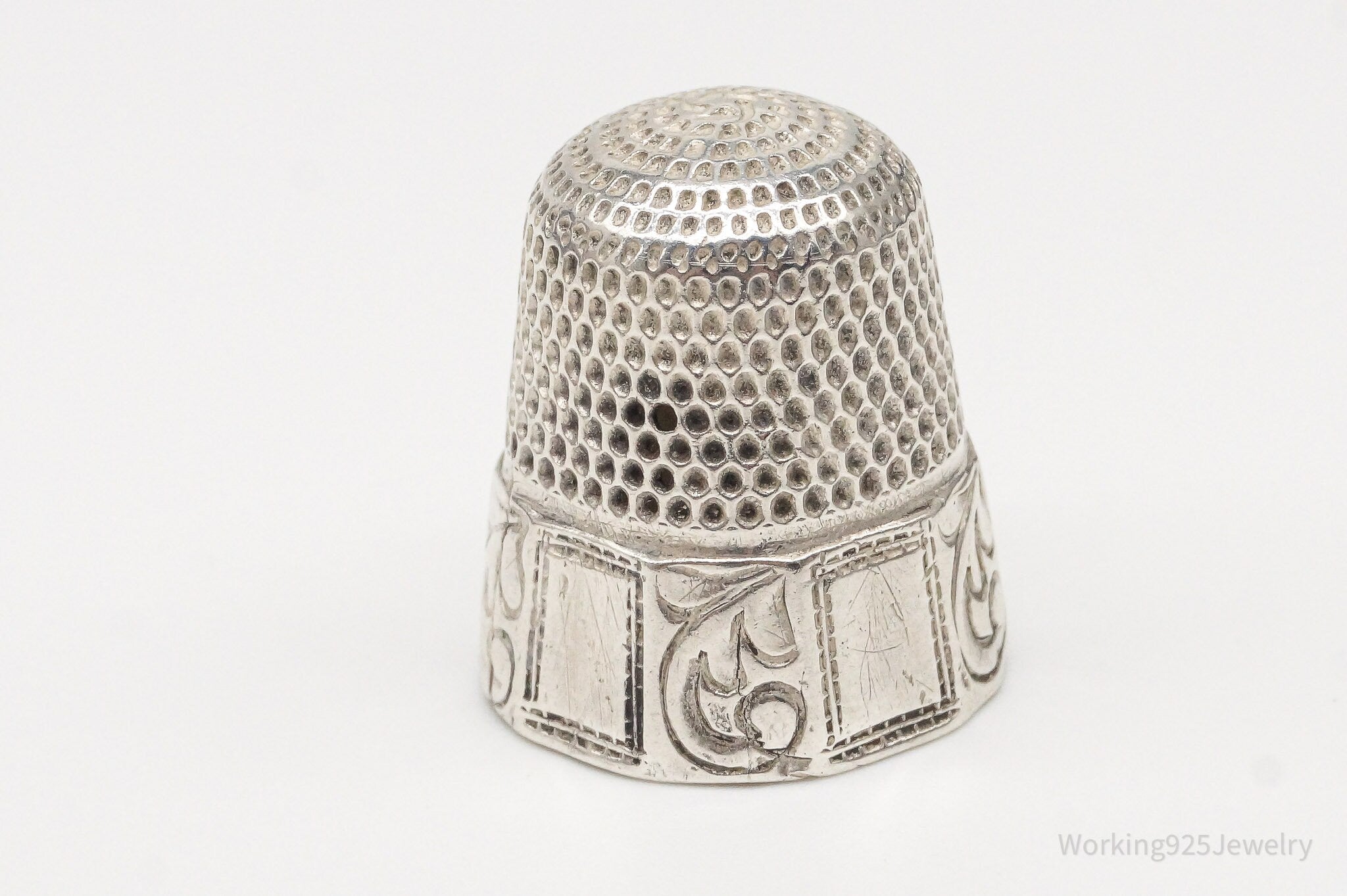 Victorian Antique Sterling Silver Thimble