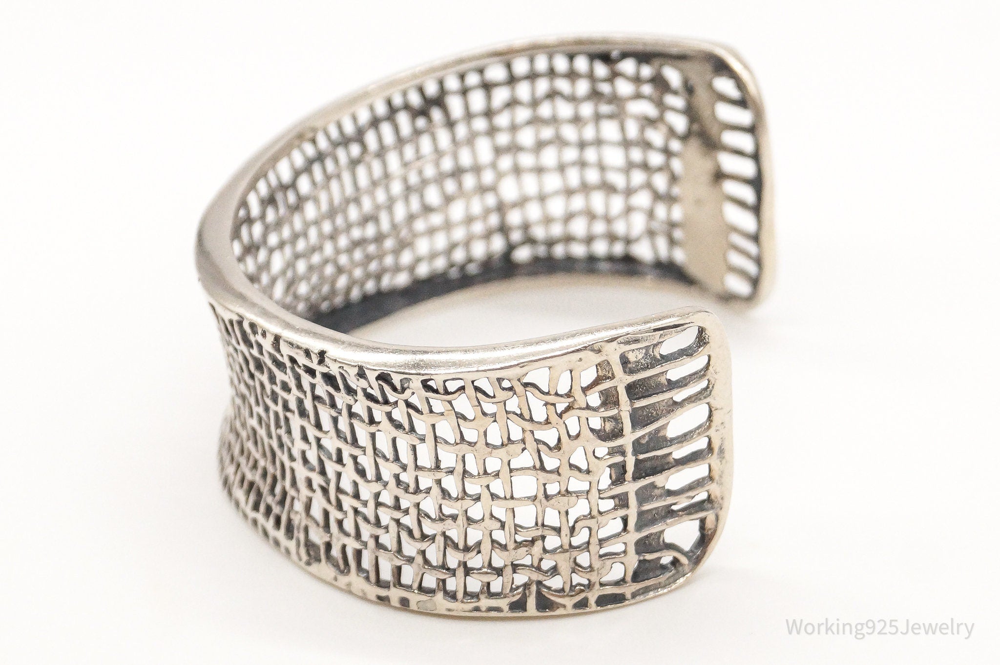 Designer Silpada Retired Mesh Sterling Silver Bracelet