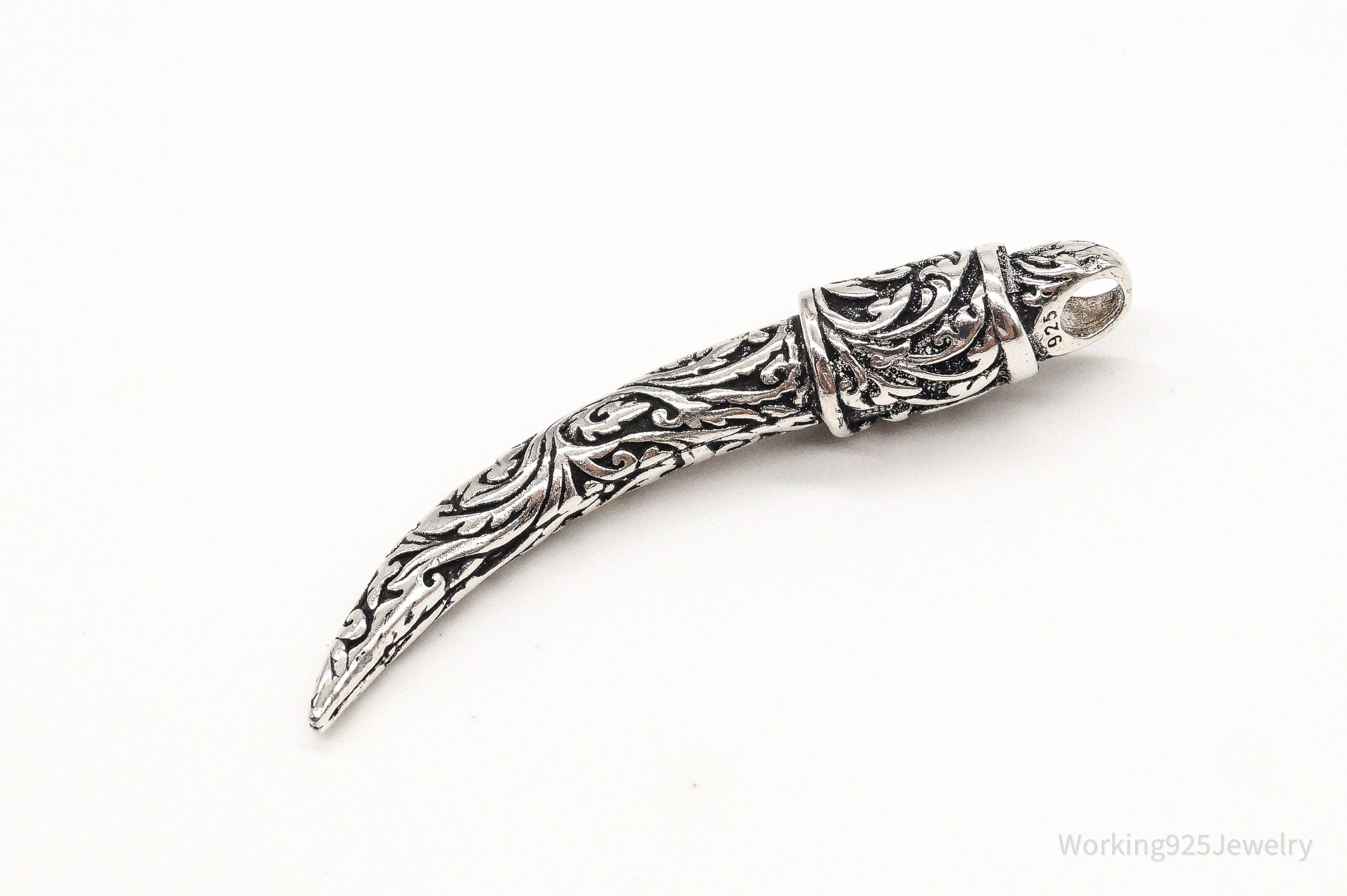 Ganesh Fang Tusk "Oriental Vibrations" Sterling Silver Pendant