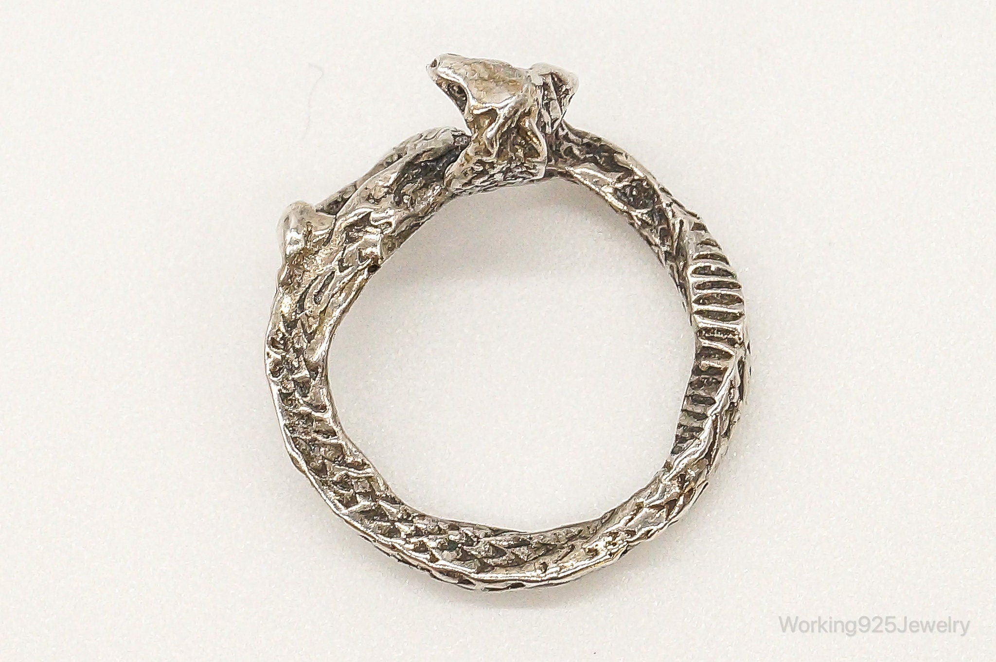 Vintage Cobra Snake Sterling Silver Ring - Size 5.25