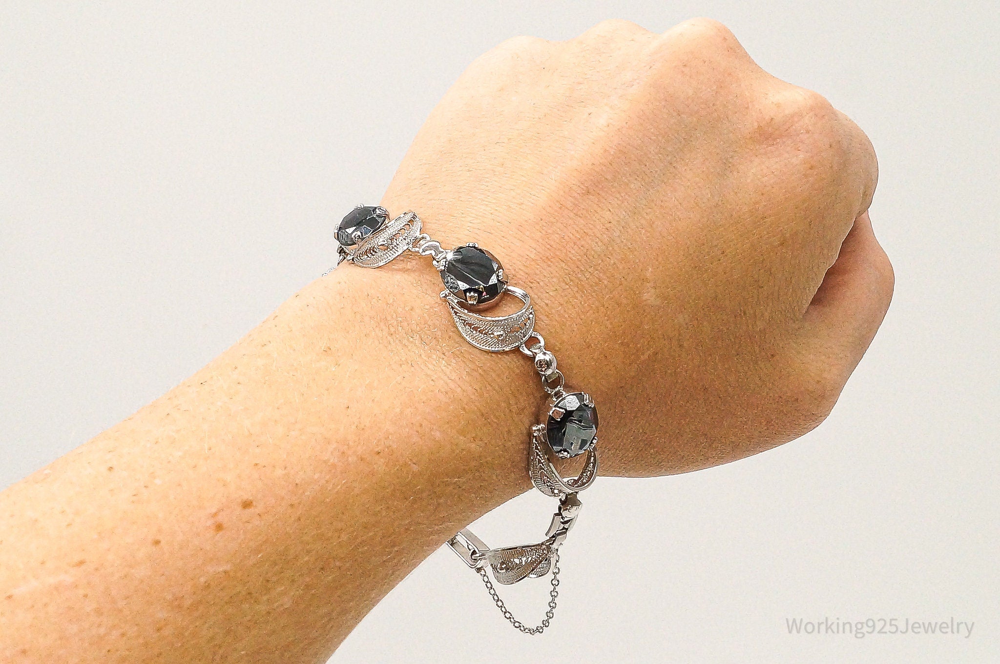 Vintage Hematite factory 925 bracelet