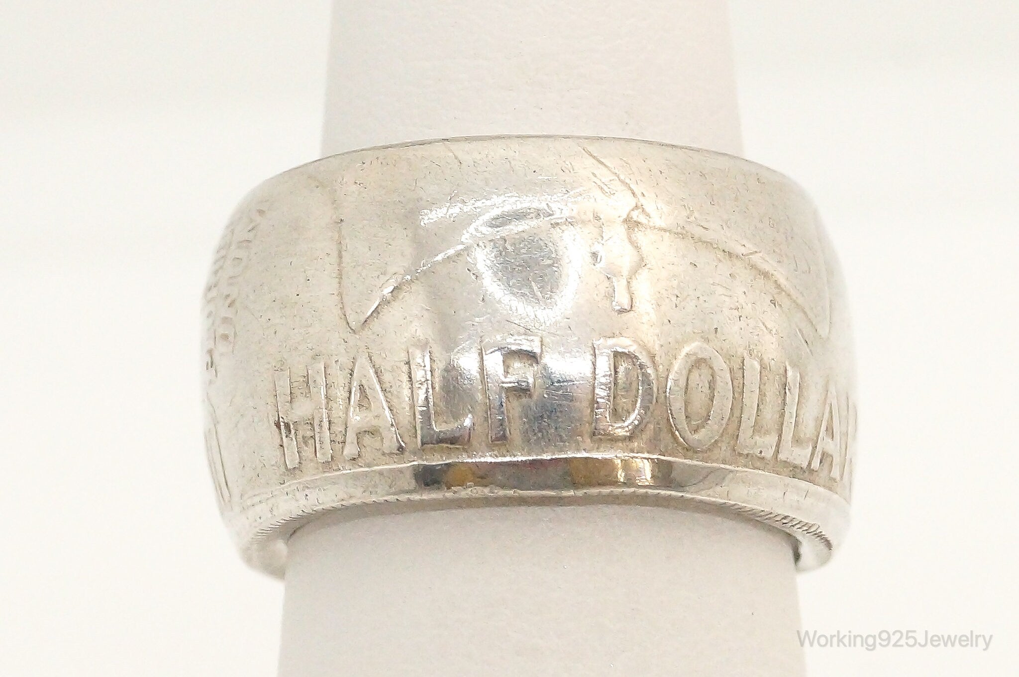 Vintage 1958 Half Dollar Silver Ring - Size 5