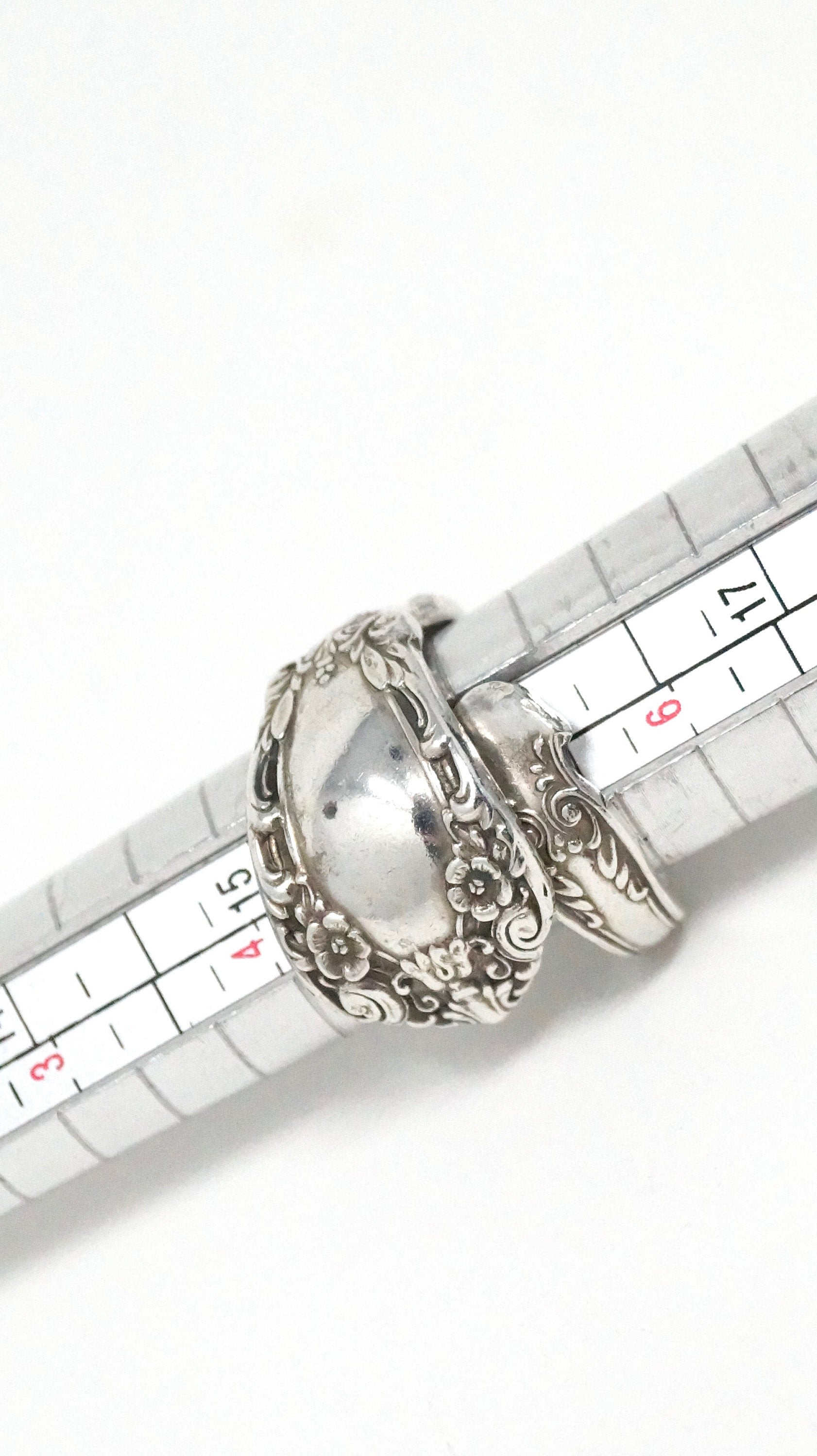 Vintage Alvin Prince Eugene Spoon Wrap Sterling Silver Ring - Size 5 1/2 -