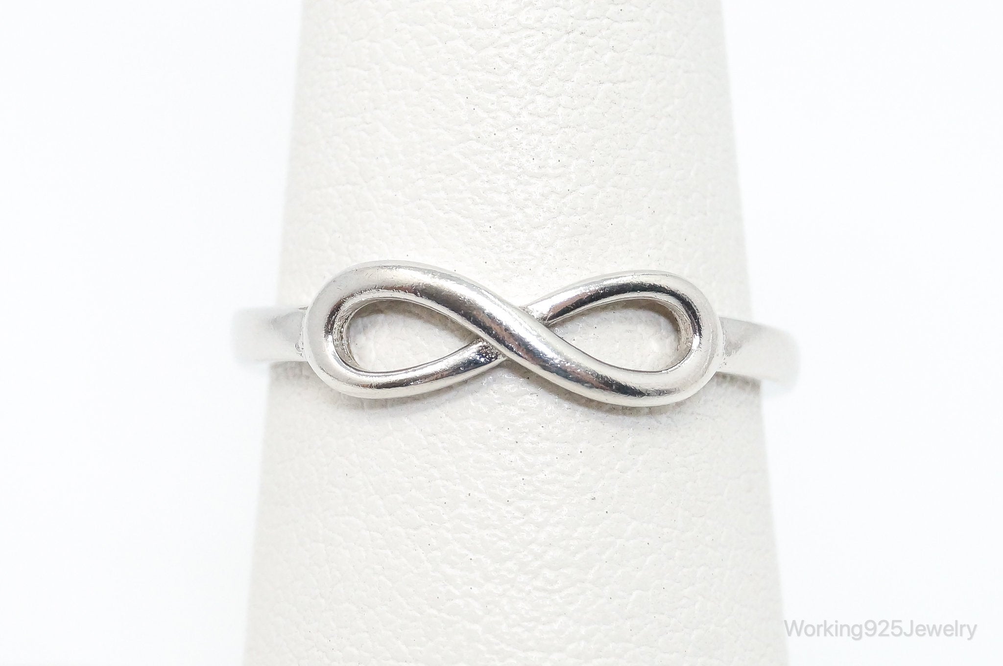 Vintage "I Love You" Infinity Sterling Silver Ring - SZ 7