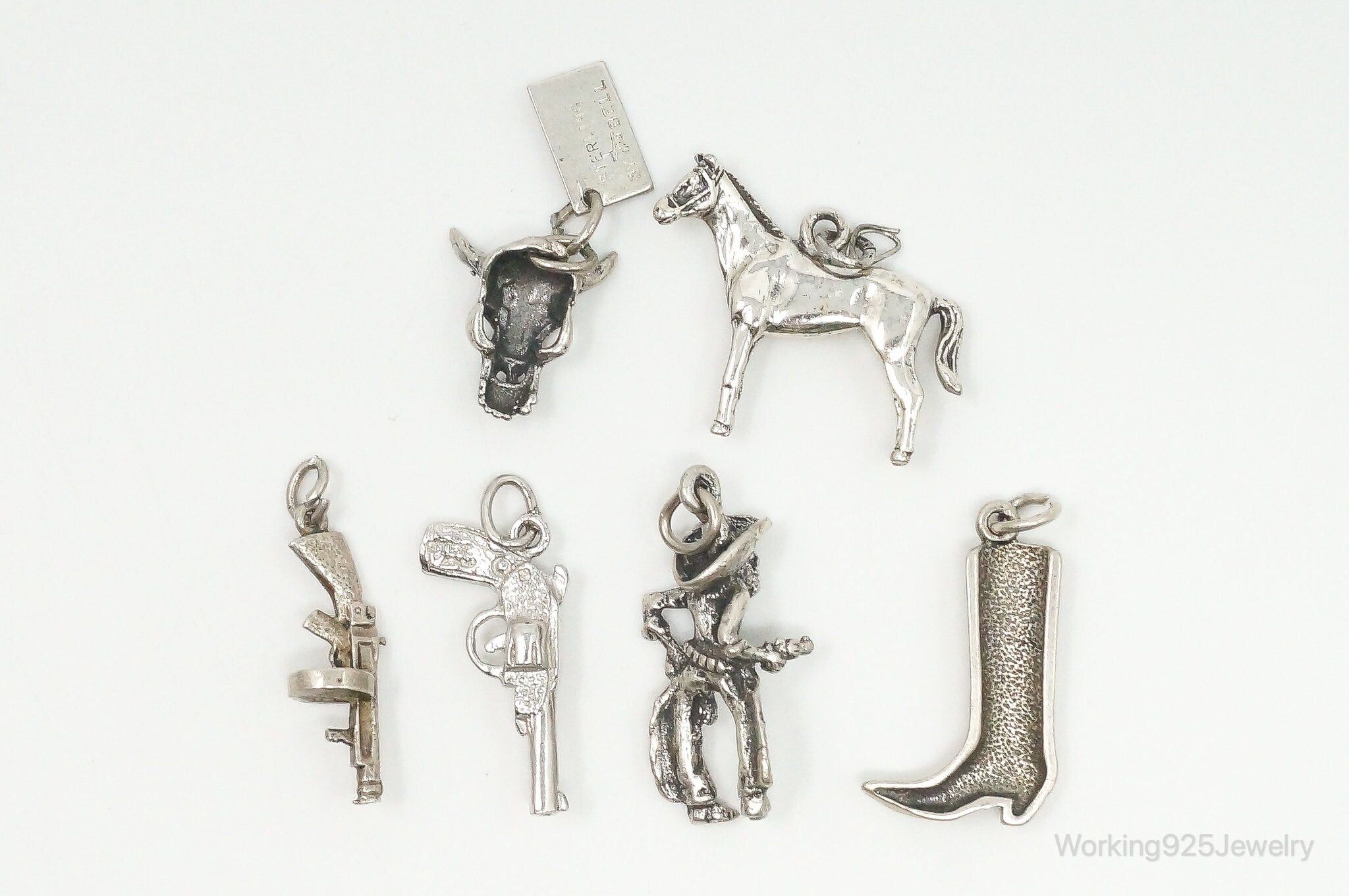 Vintage Antique Western Sterling Silver Charms Lot