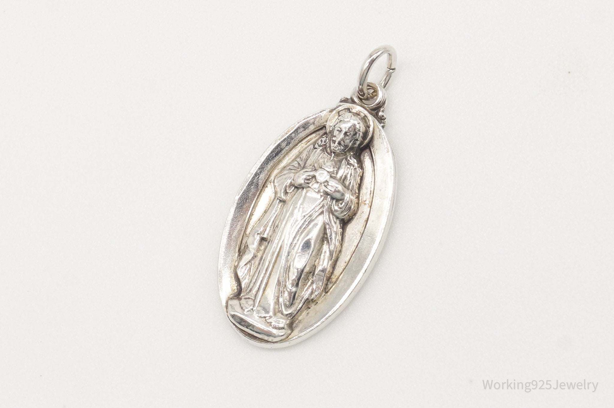 Antique Hayward Jesus Sterling Silver Pendant