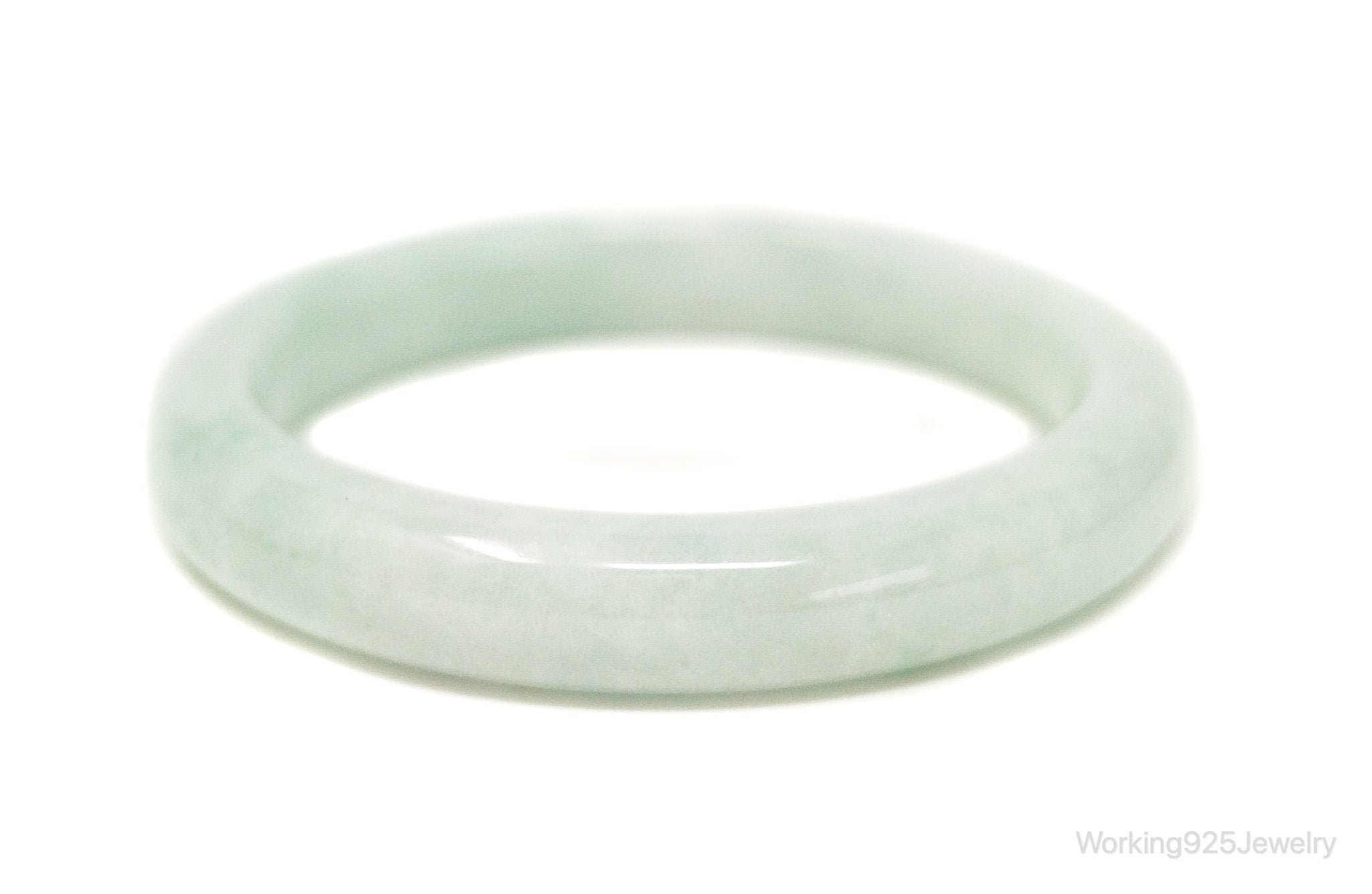 Vintage Green Jade Good Luck Bangle Stacker Kids Bracelet