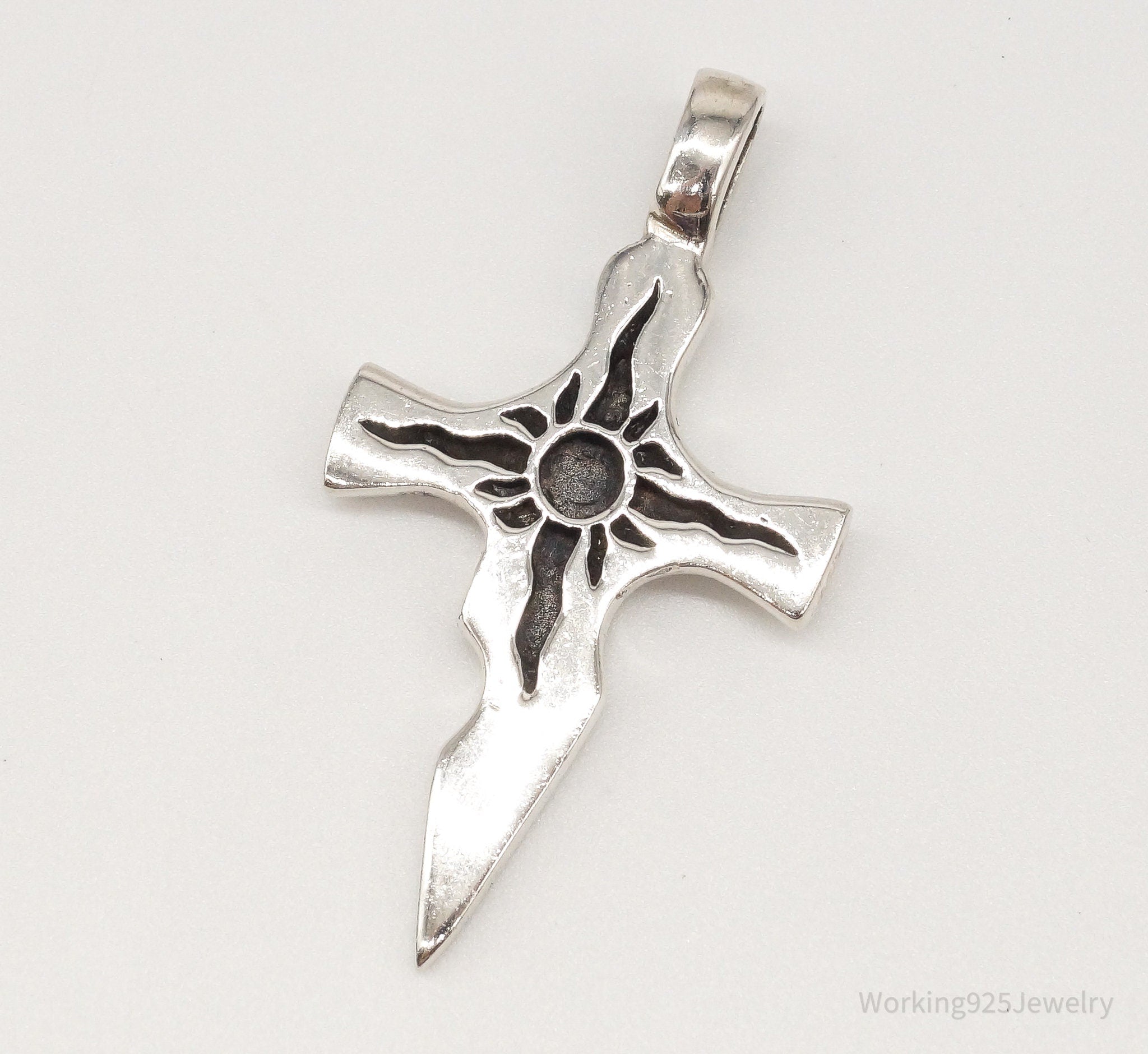 Vintage Cross Sterling Silver Pendant