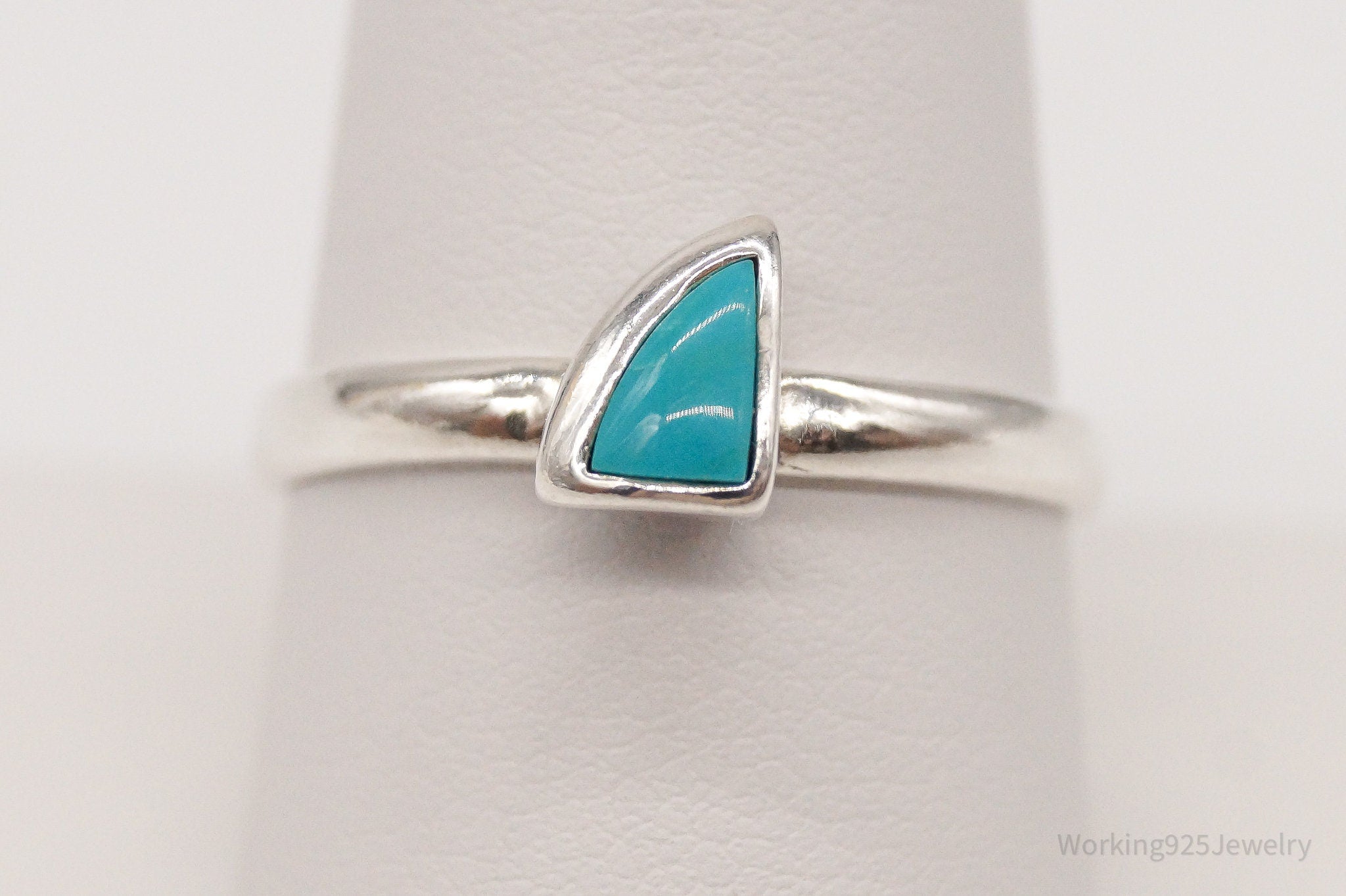 Southwestern Carolyn Pollack Relios Turquoise Sterling Silver Ring - Size 9