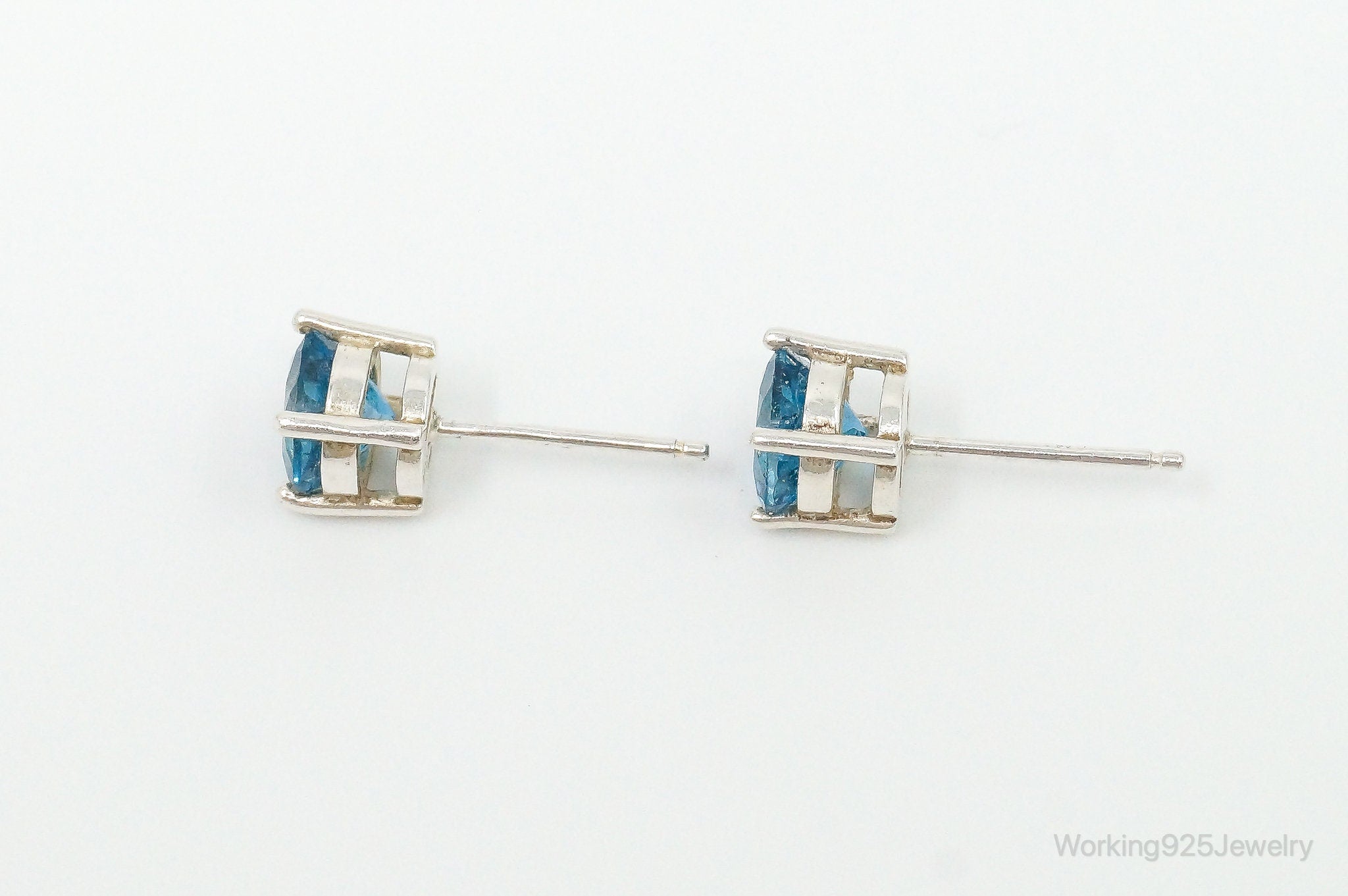 Blue Topaz Sterling Silver Earrings