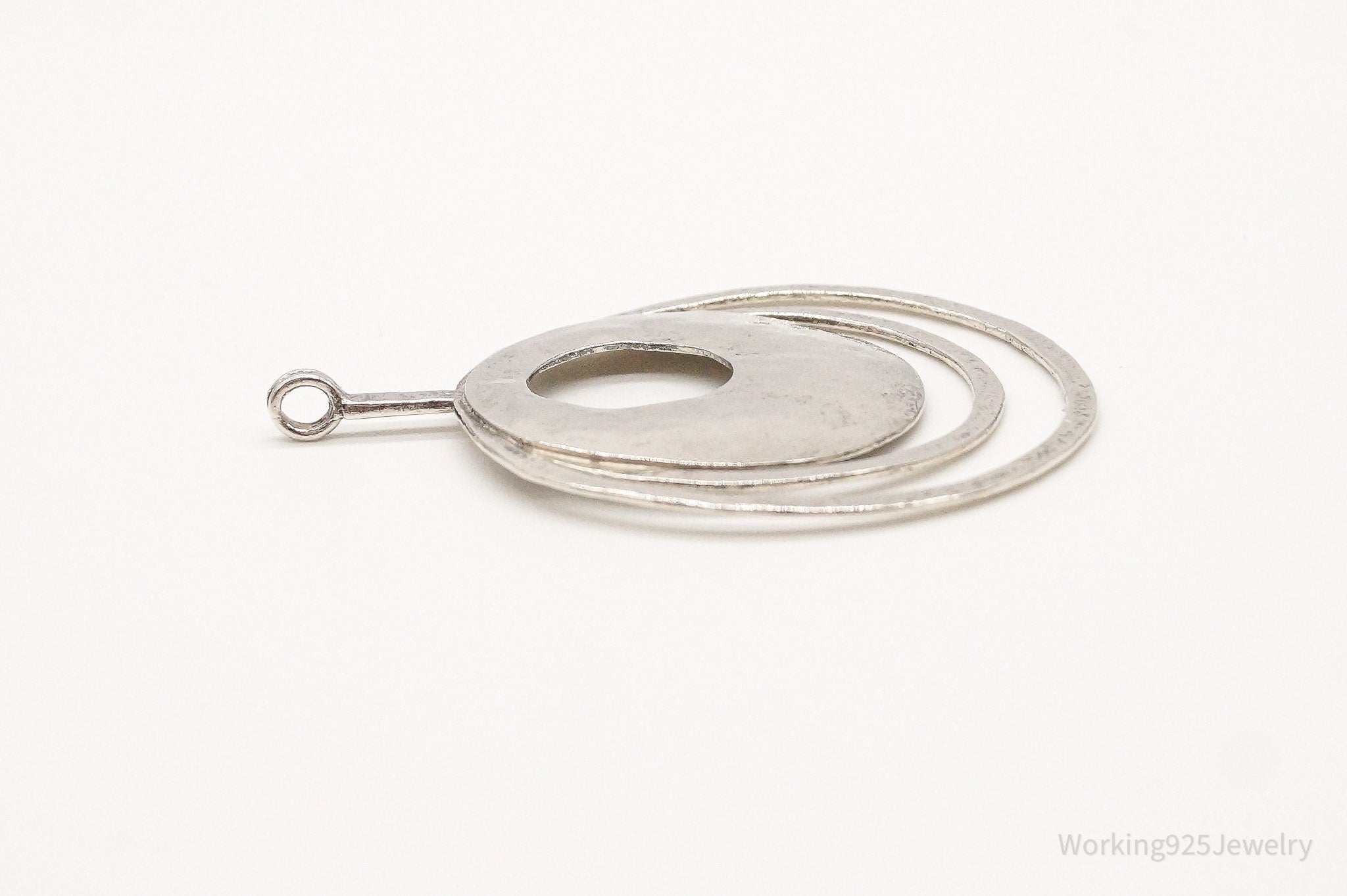 Retired Silpada Hammered Rings Sterling Silver Pendant