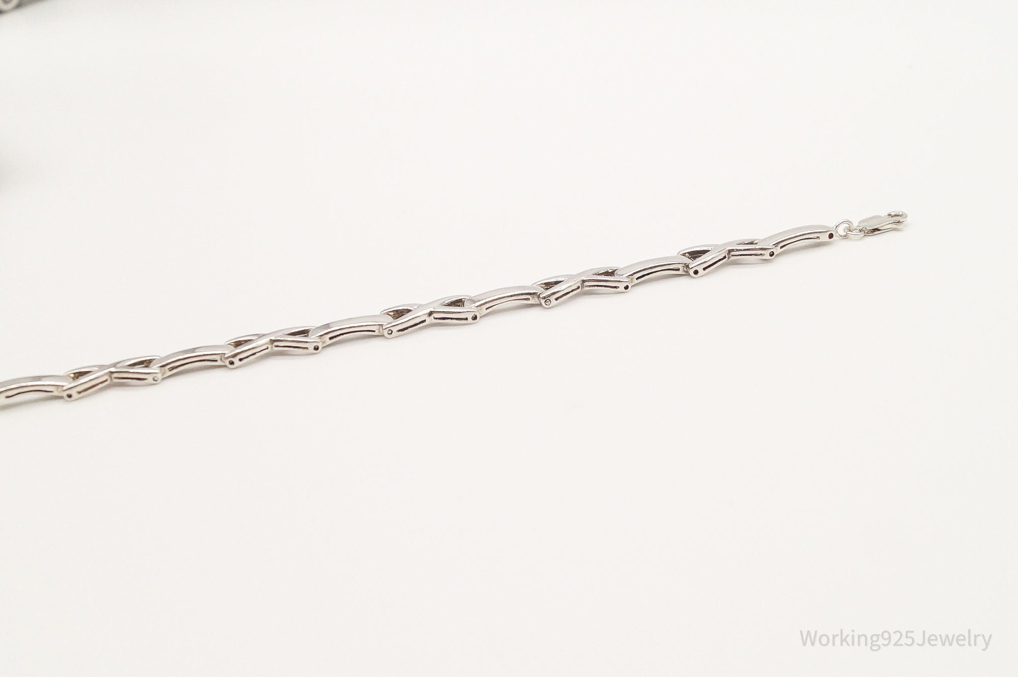 Vintage Designer Boma X Link Sterling Silver Bracelet