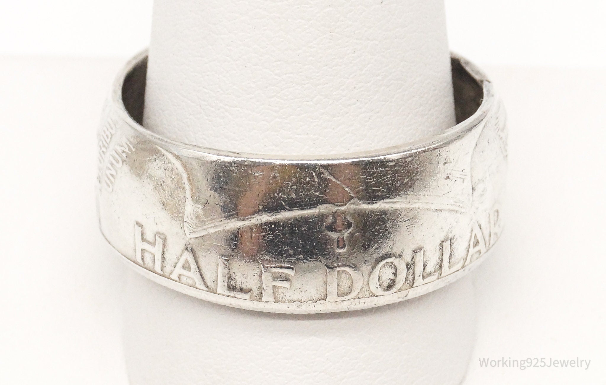 Vintage 1963 Half Dollar Silver Ring - Size 12