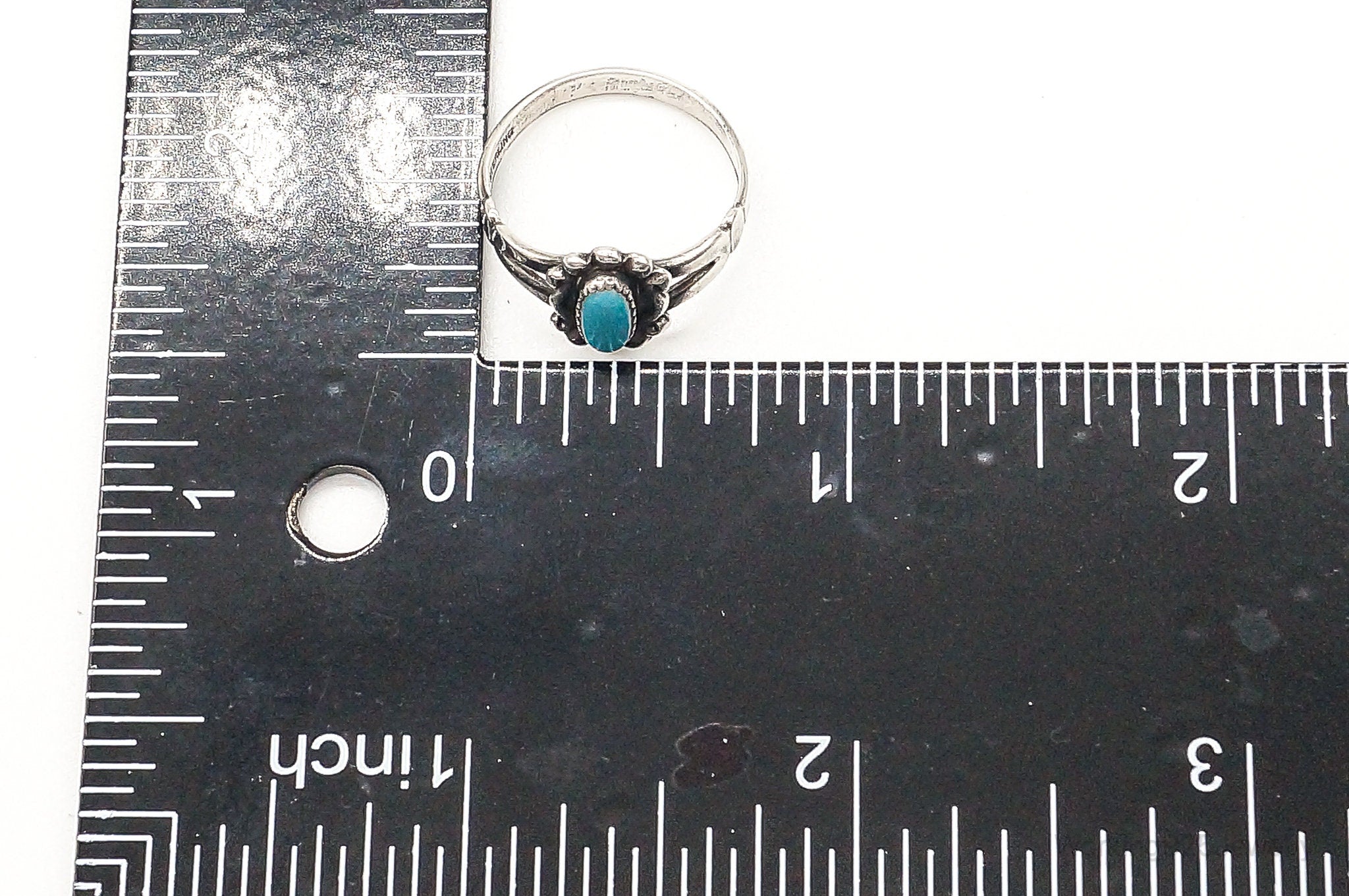 Vintage Bell Trading Post Turquoise Sterling Silver Ring - Size 6.5