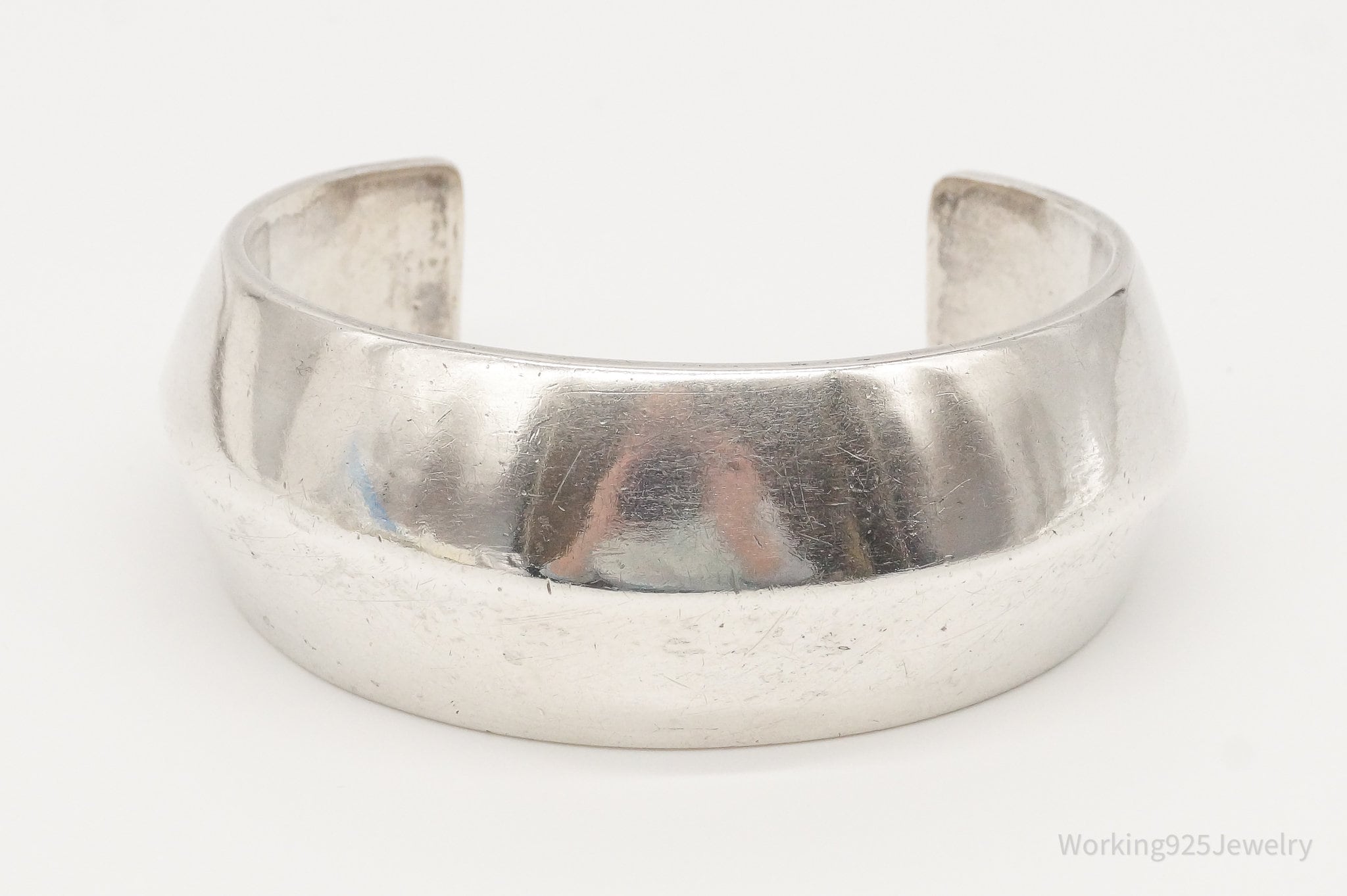 RARE Danish Museum Designer Thor Selzer Wide Sterling Silver Bracelet