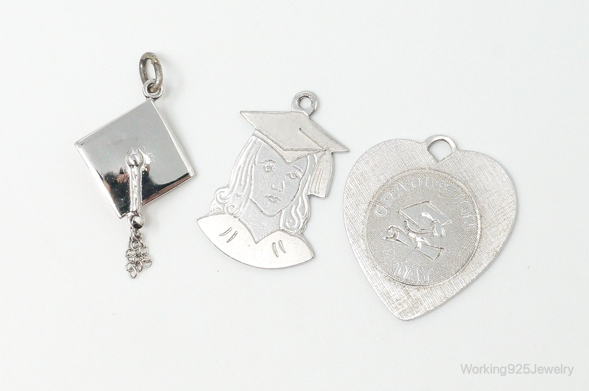 Vintage Graduation Sterling Silver Charms Lot