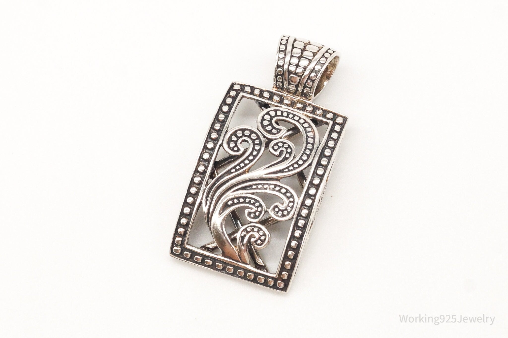 Designer Silpada Art Deco Sterling Silver Pendant