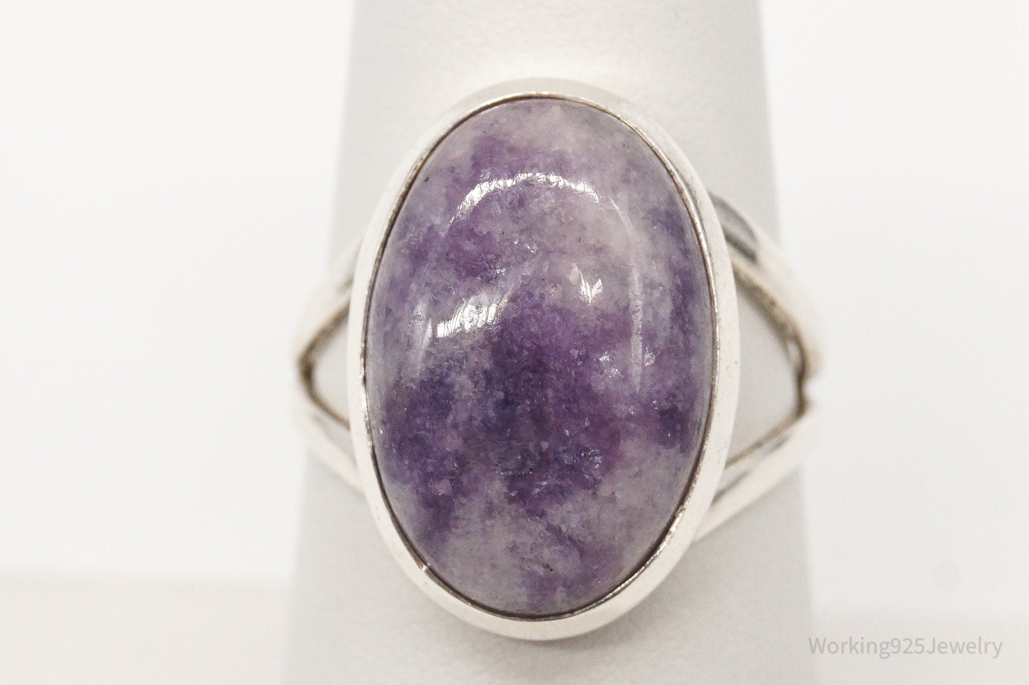 Vintage Amethyst Sterling Silver Ring - Size 6.75