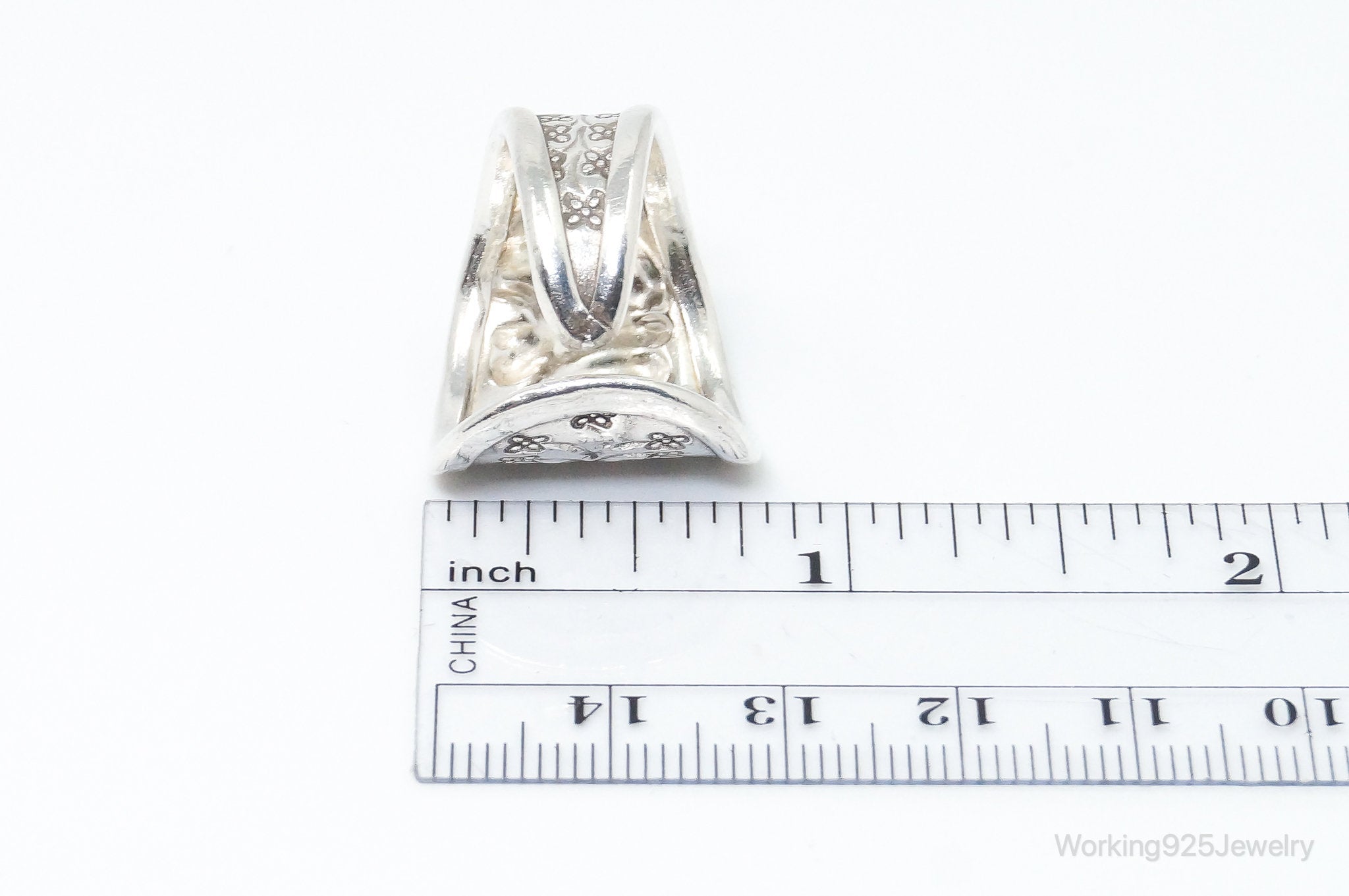 Vintage Elephant Good Luck Sterling Silver Wrap Ring - Size 7.75 Adjustable