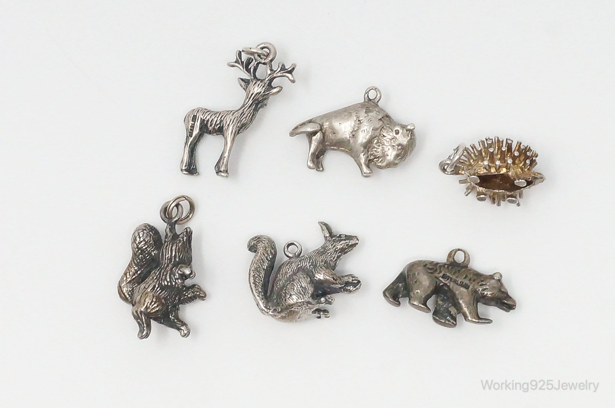 Vintage Antique Wildlife Wilderness Sterling Silver Charms Lot