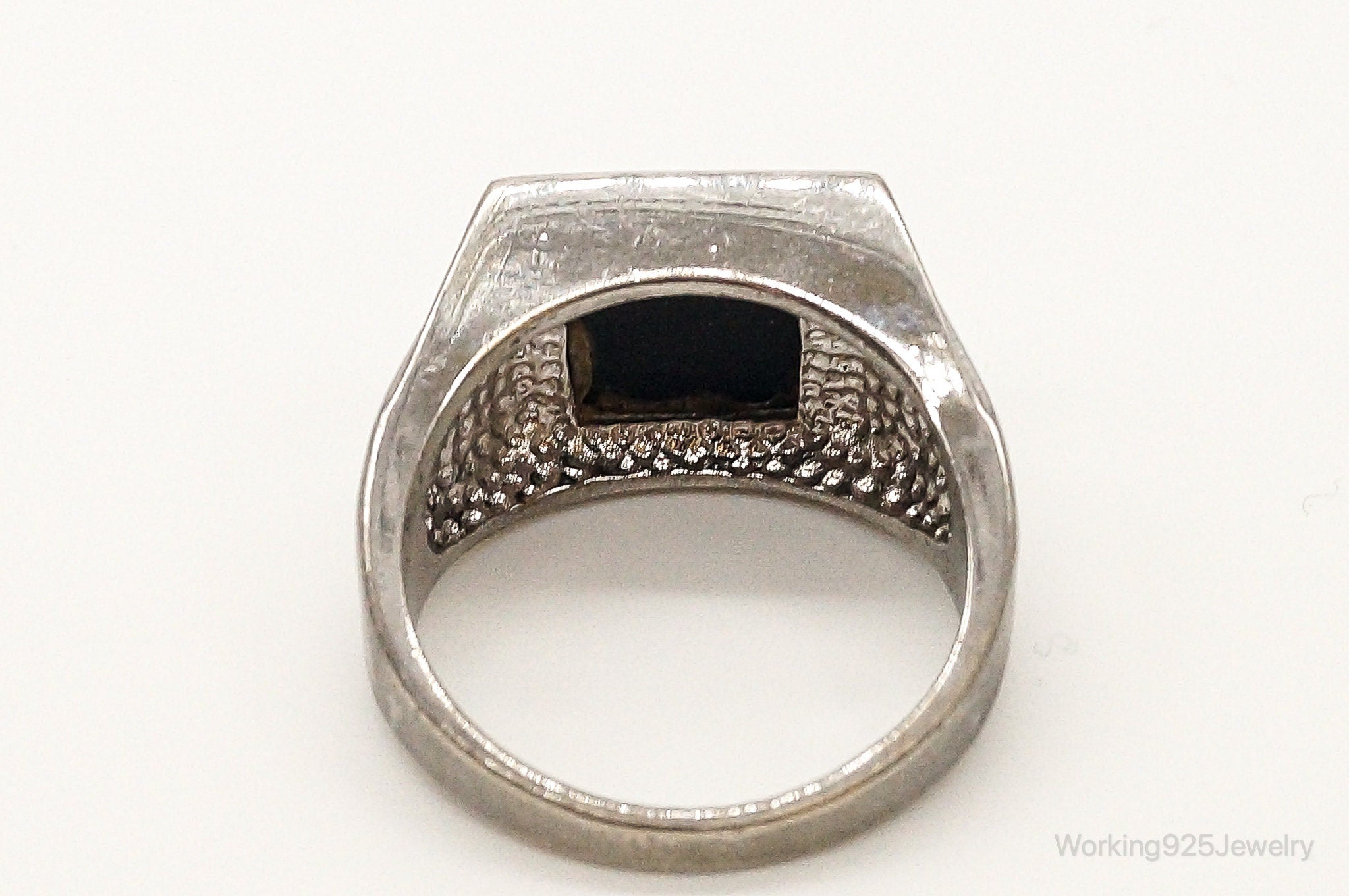Vintage 18KGold Electroplated Hematite Ring Size 10.75
