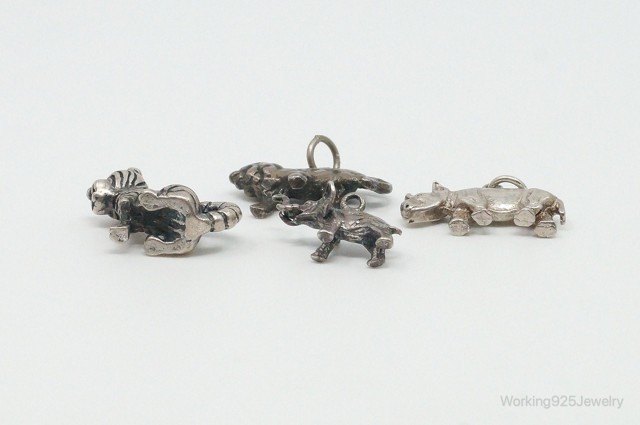 Vintage Antique Safari Animals Sterling Silver Charms Lot