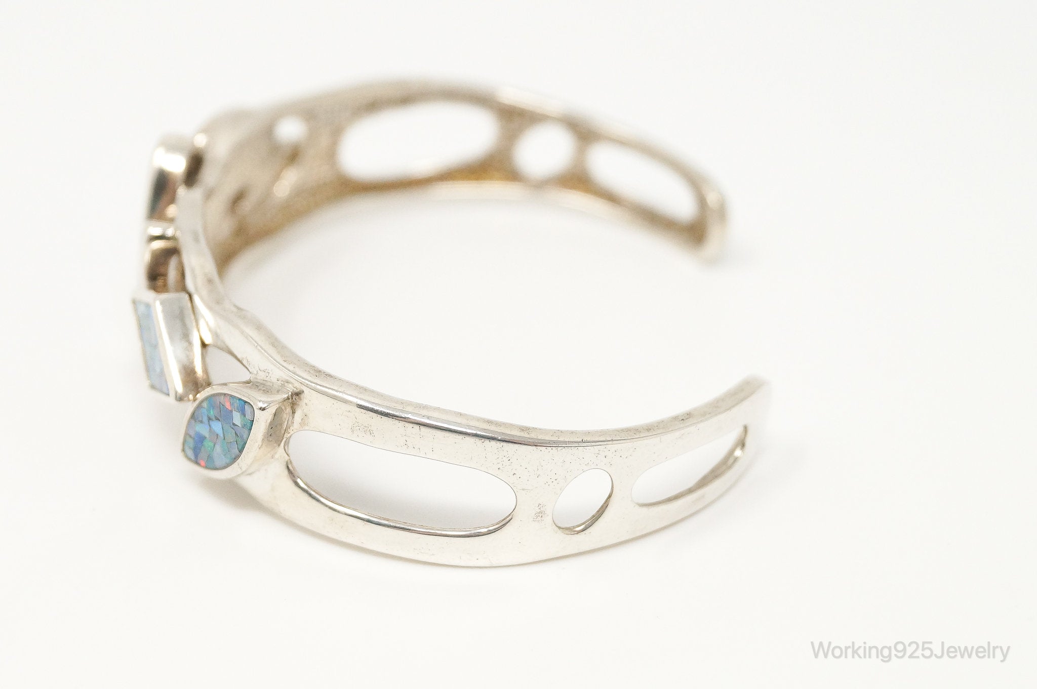 Designer Whitney Kelly WK Blue Fire Opal Sterling Silver Bracelet