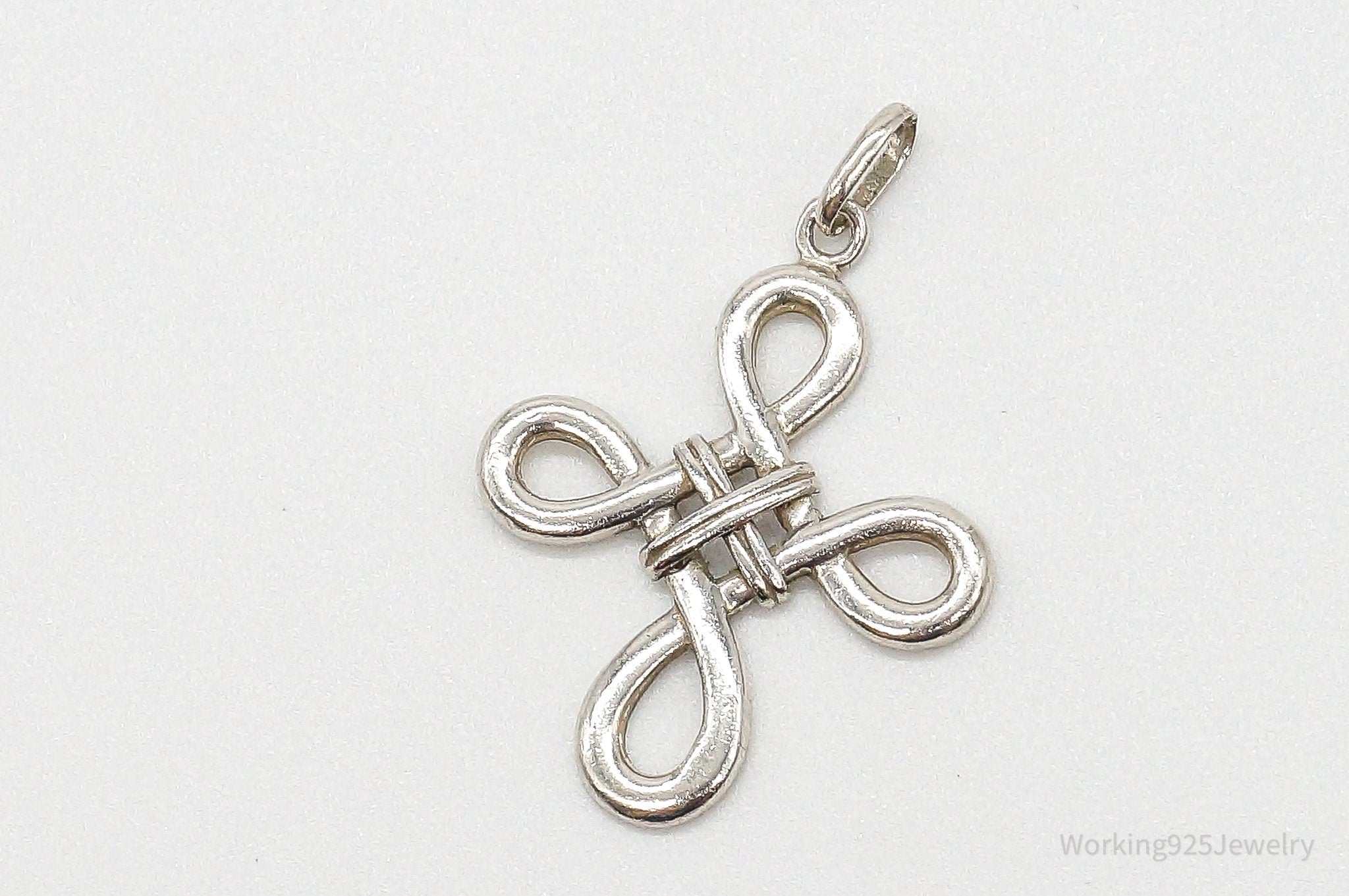 Vintage Designer Boma Celtic Cross Sterling Silver Pendant