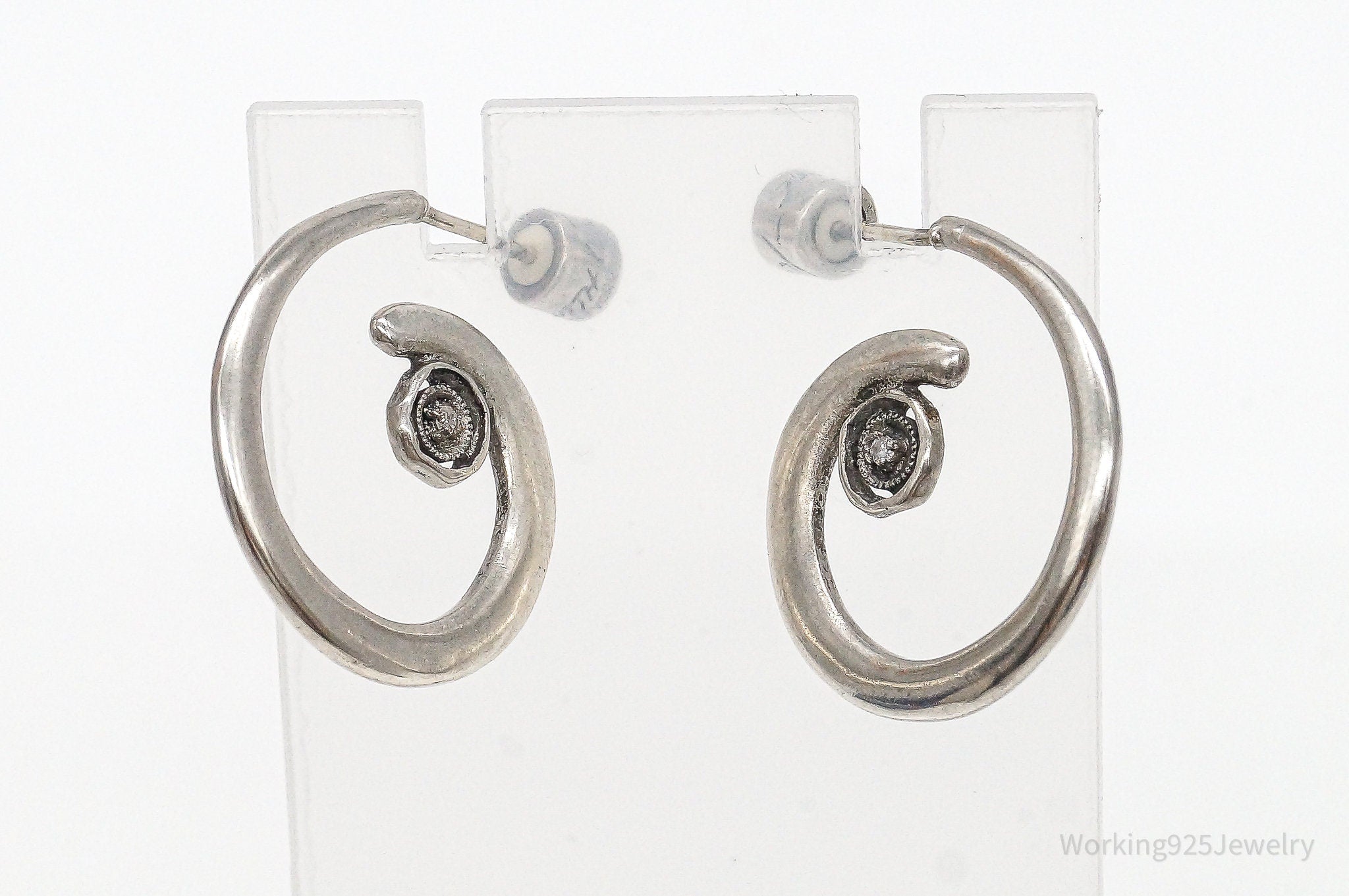 Designer Kenneth Cole Diamond Sterling Silver Earrings