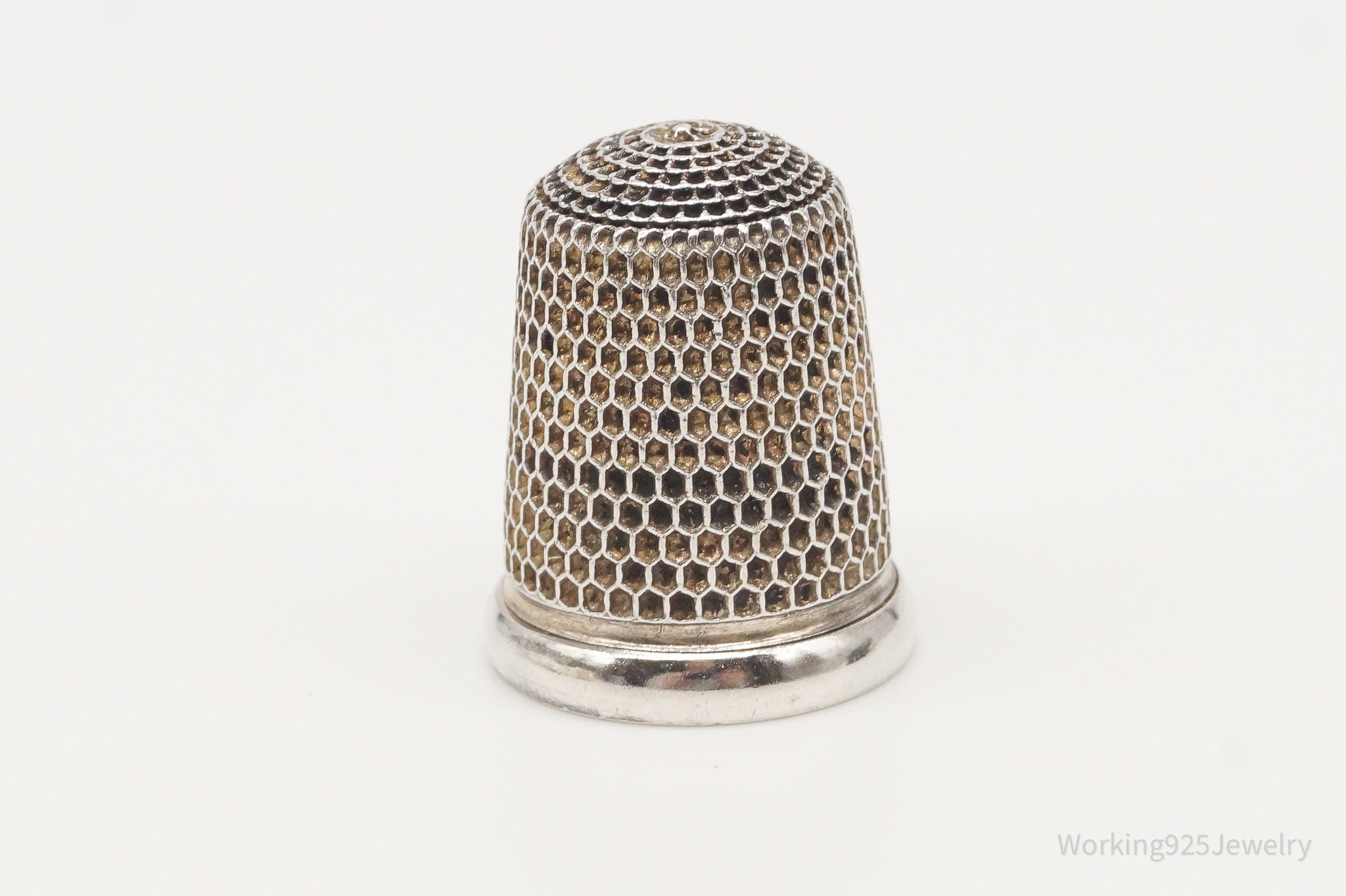 Antique Simons Bros & Co Dome Sterling Silver Thimble