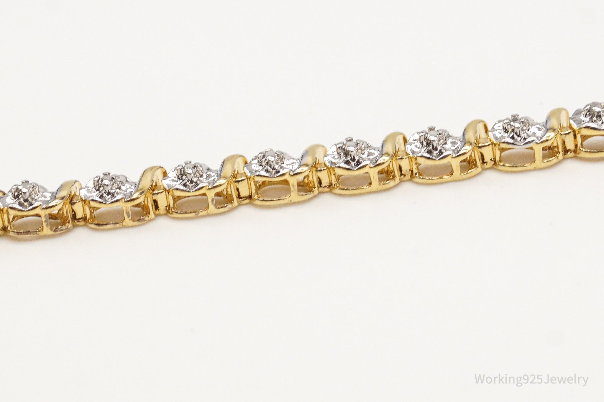 Ross Simons Sapphires One Diamond 18Kt Gold Over Sterling Silver Bracelet