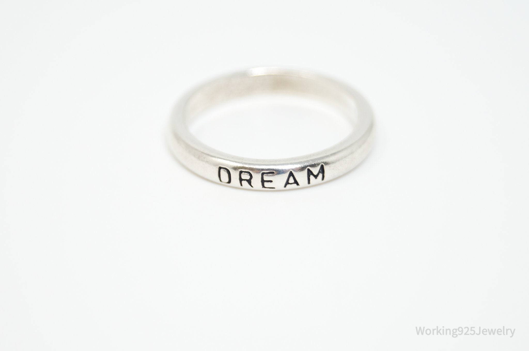 Vintage Designer WJ Waldeck Johnson DREAM Sterling Silver Ring - Sz 5