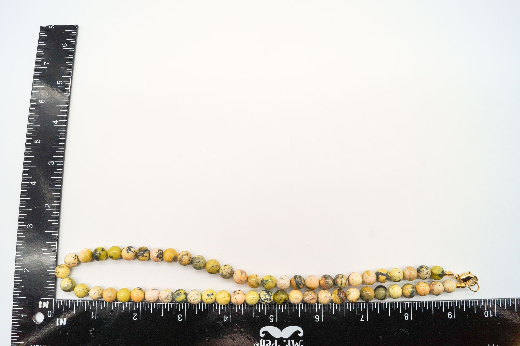 Vintage Designer LS Yellow Turquoise Bead Necklace