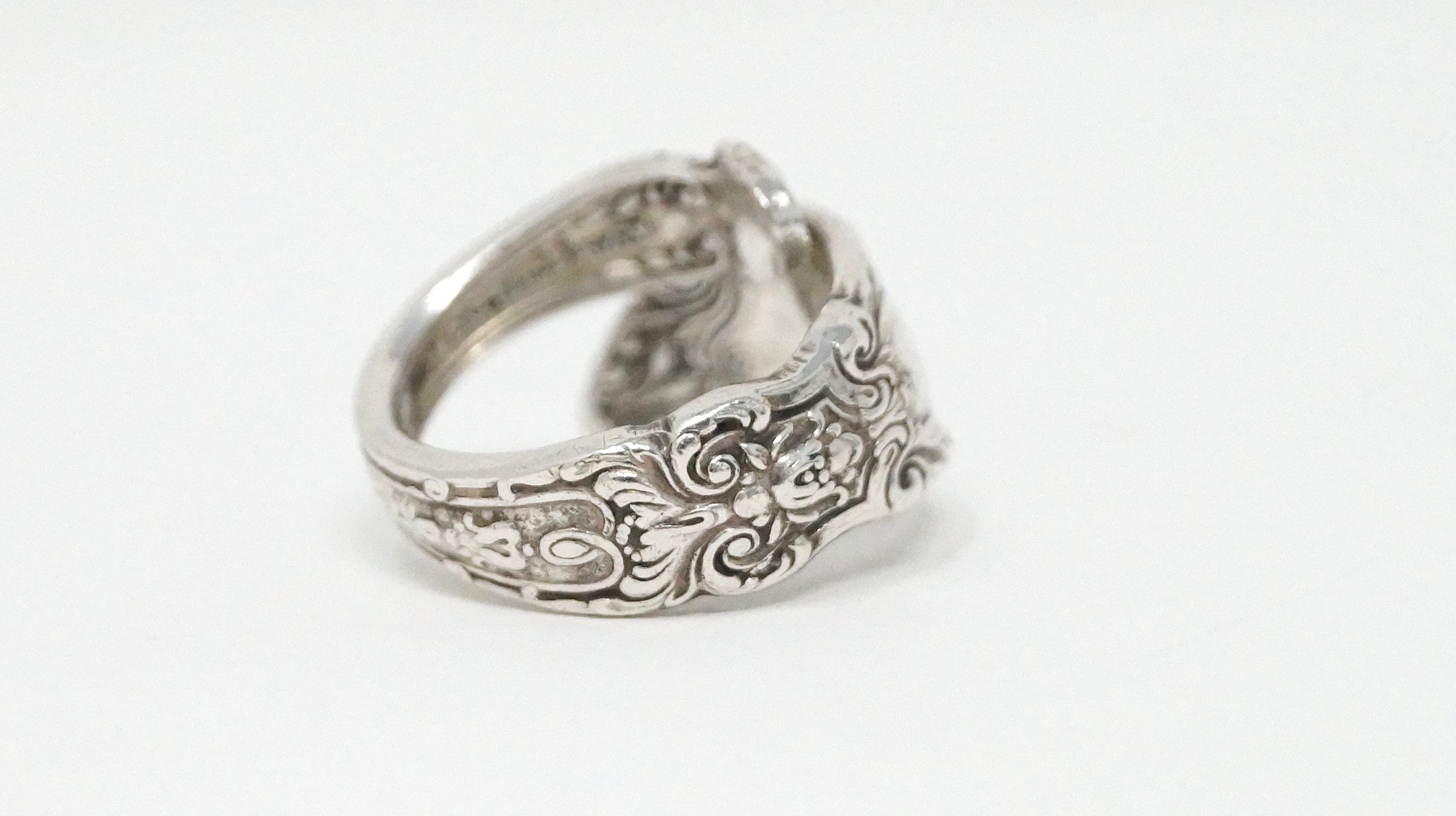 Vintage Alvin Prince Eugene Spoon Wrap Sterling Silver Ring - Size 5 1/2 -