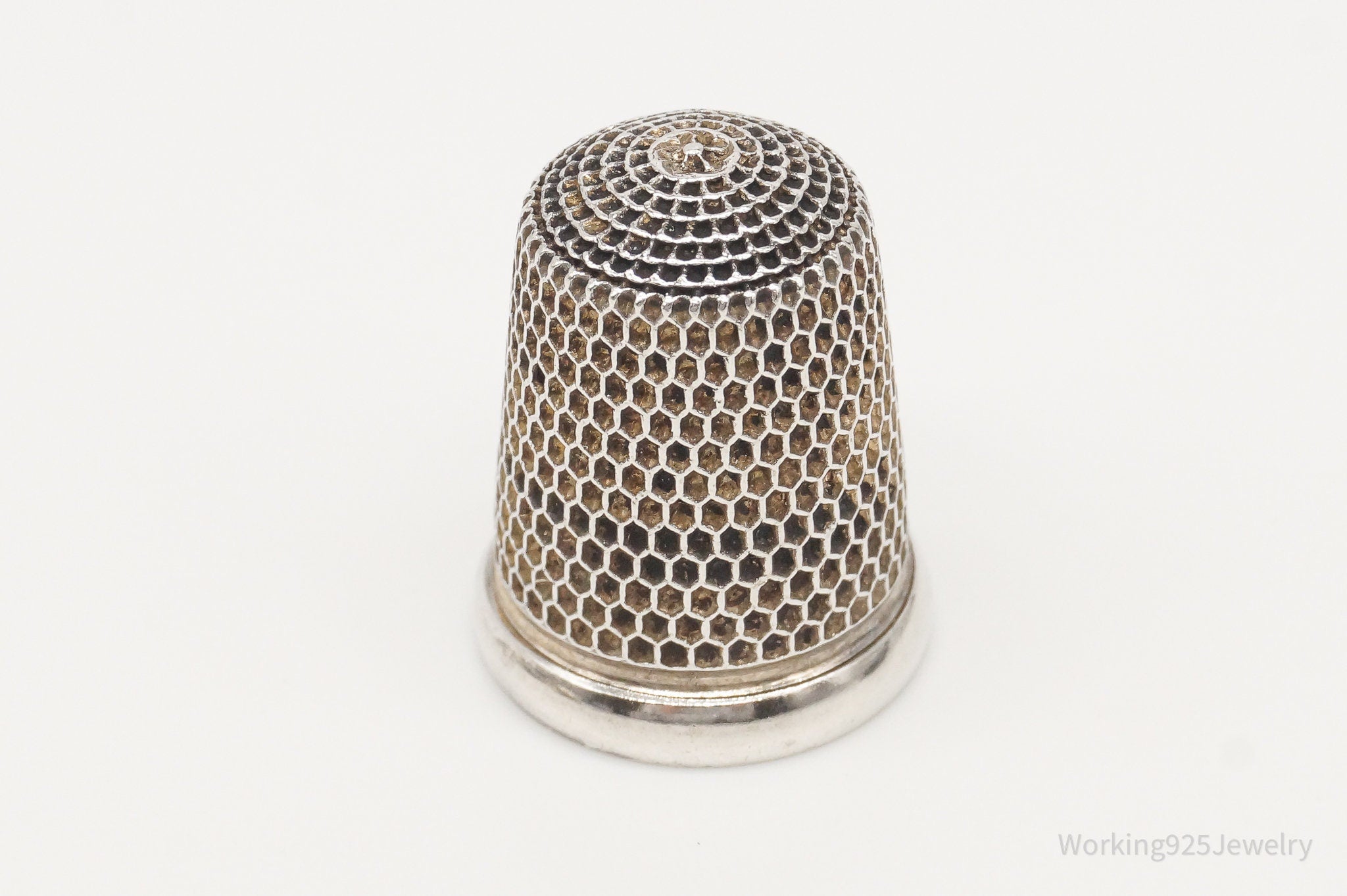 Antique Simons Bros & Co Dome Sterling Silver Thimble