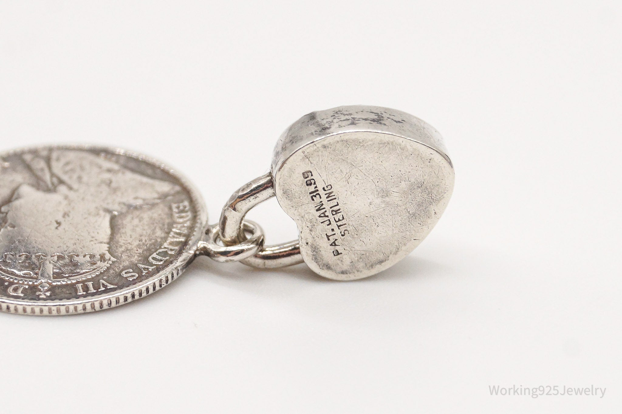 Antique Canadian Coins Sterling Silver Bracelet