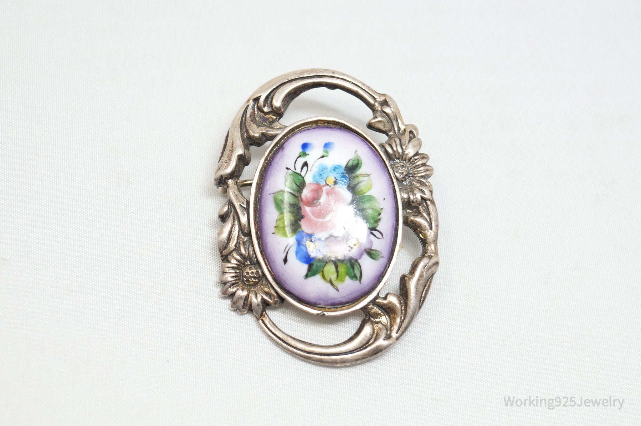 Art Nouveau Sterling floral brooch/pin high quality