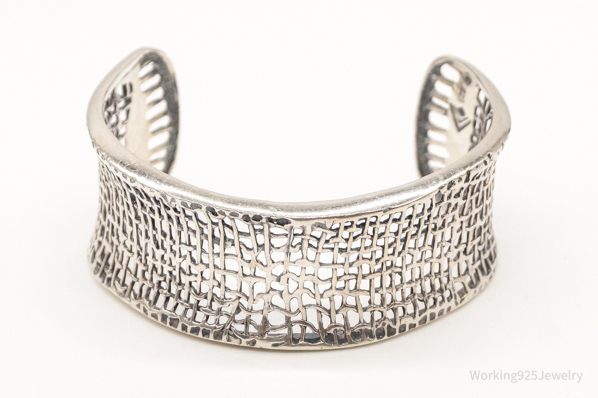 Designer Silpada Retired Mesh Sterling Silver Bracelet