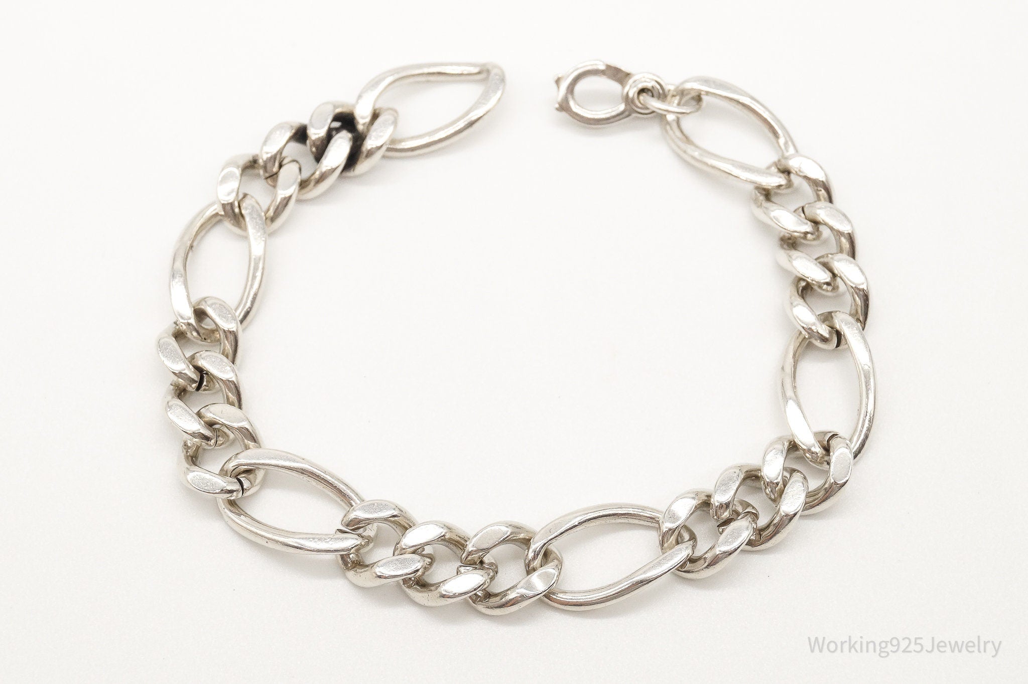 Antique Danecraft Chain Link Sterling Silver Bracelet