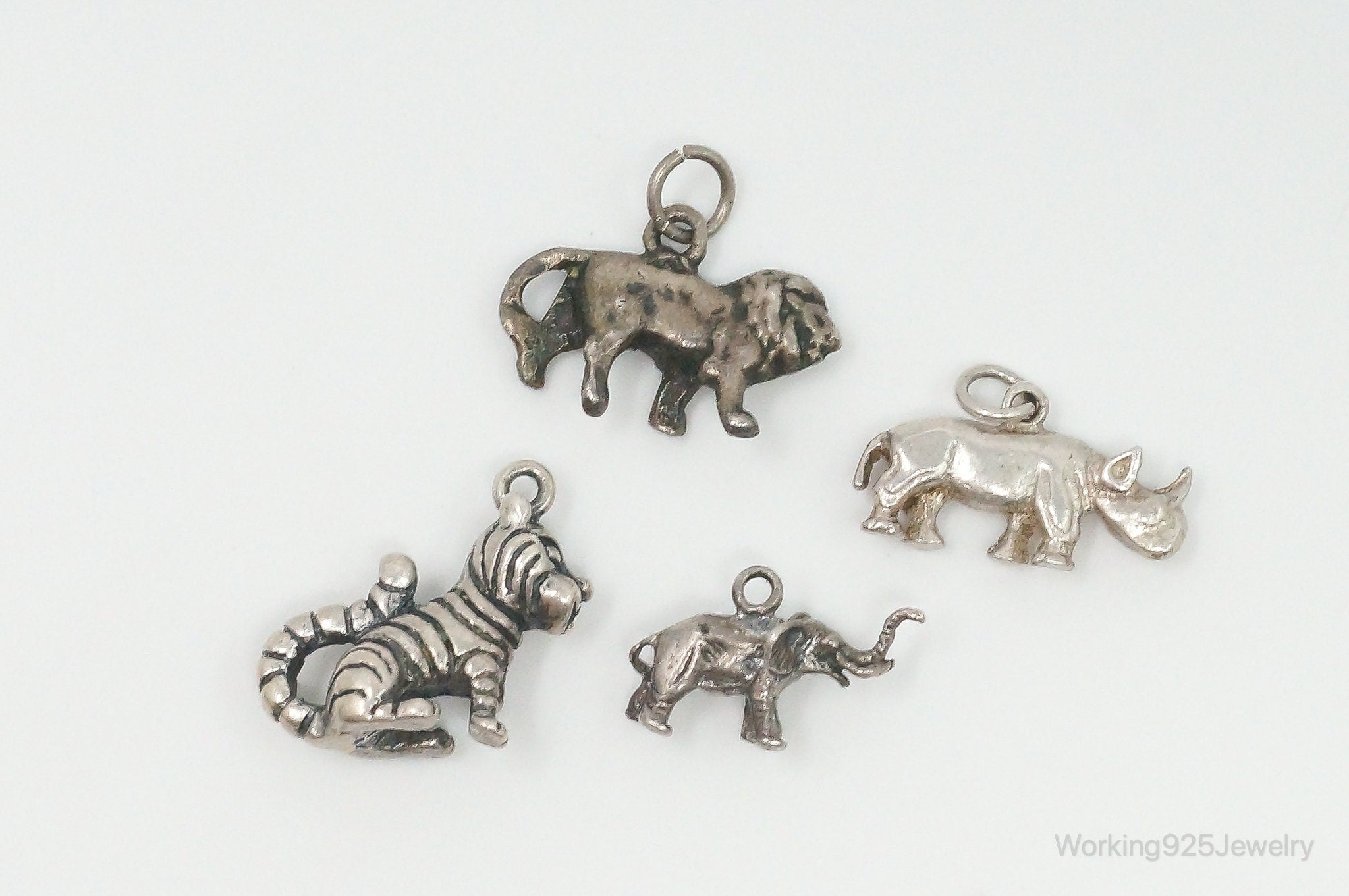 Vintage Antique Safari Animals Sterling Silver Charms Lot