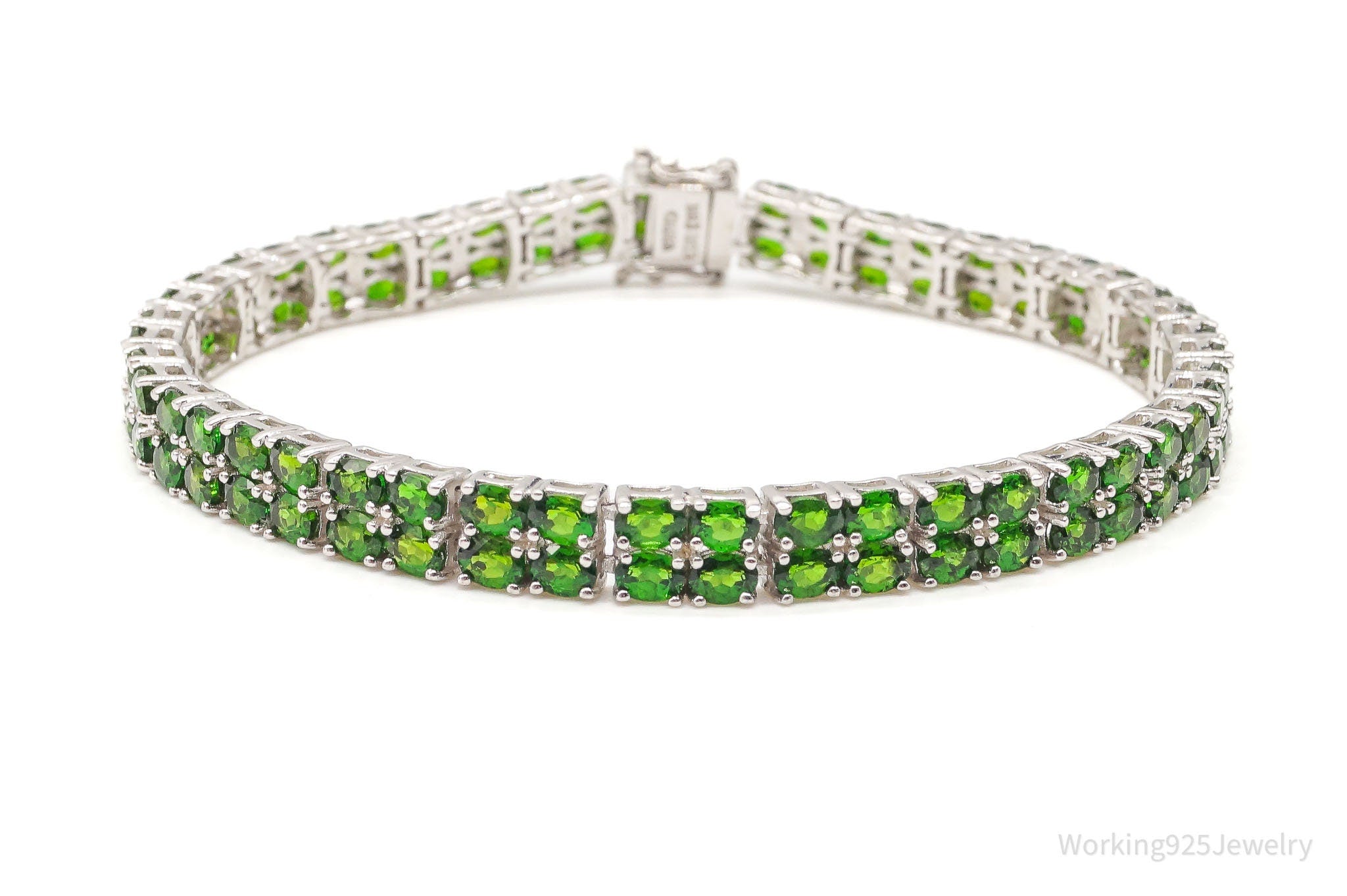 Vintage Designer BBJ Peridot Sterling Silver Bracelet