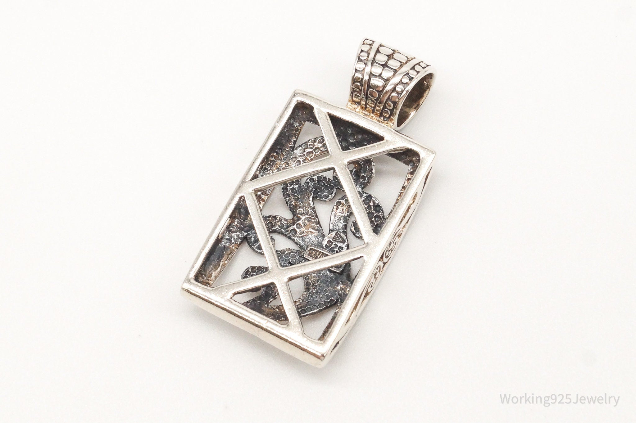 Designer Silpada Art Deco Sterling Silver Pendant