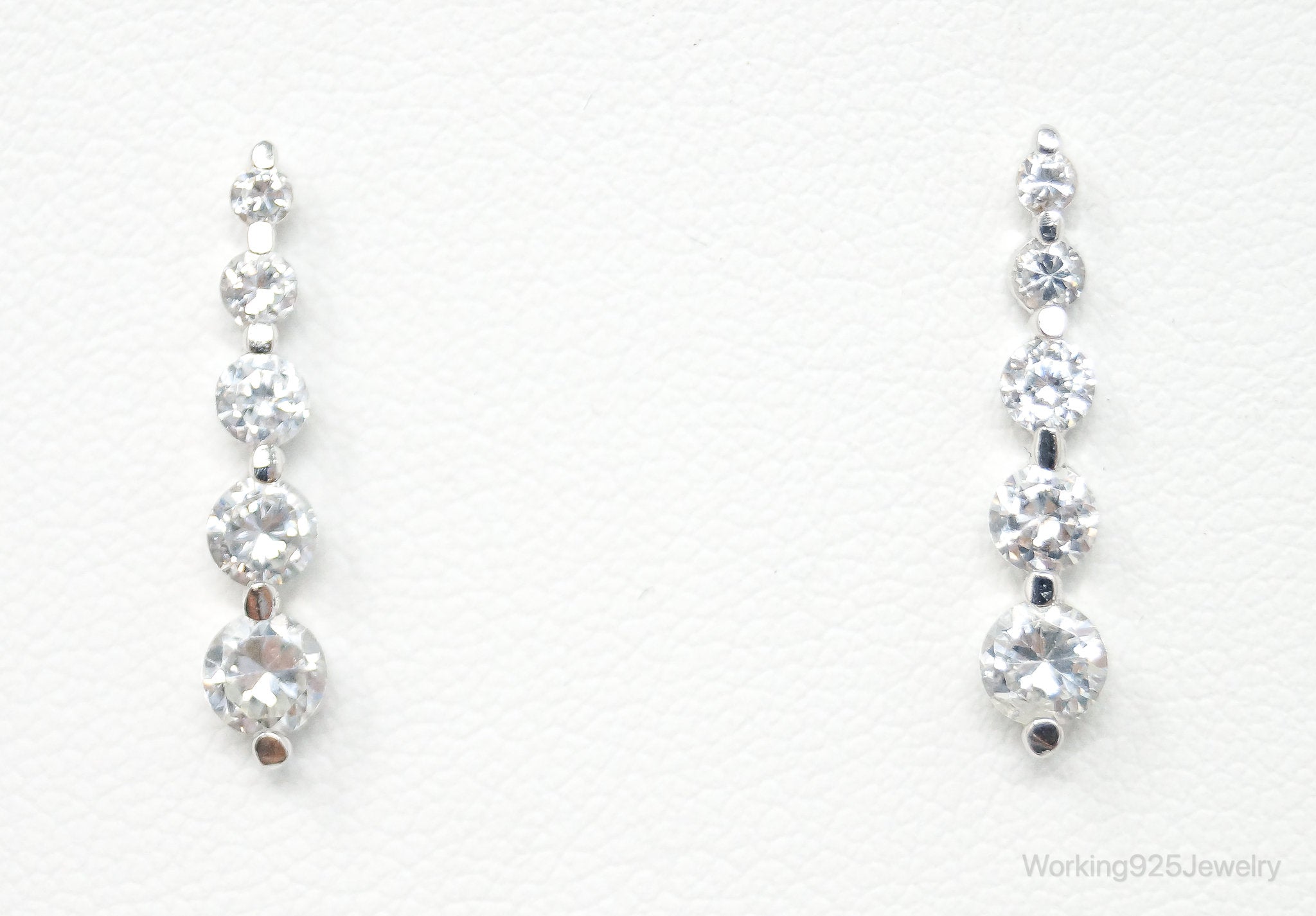 Cubic Zirconia Sterling Silver Earrings